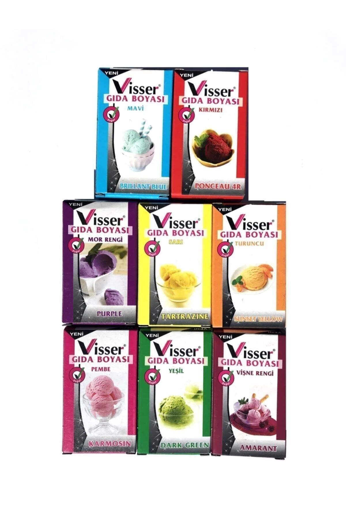Toz Gıda Boyası Seti 8'li G.b