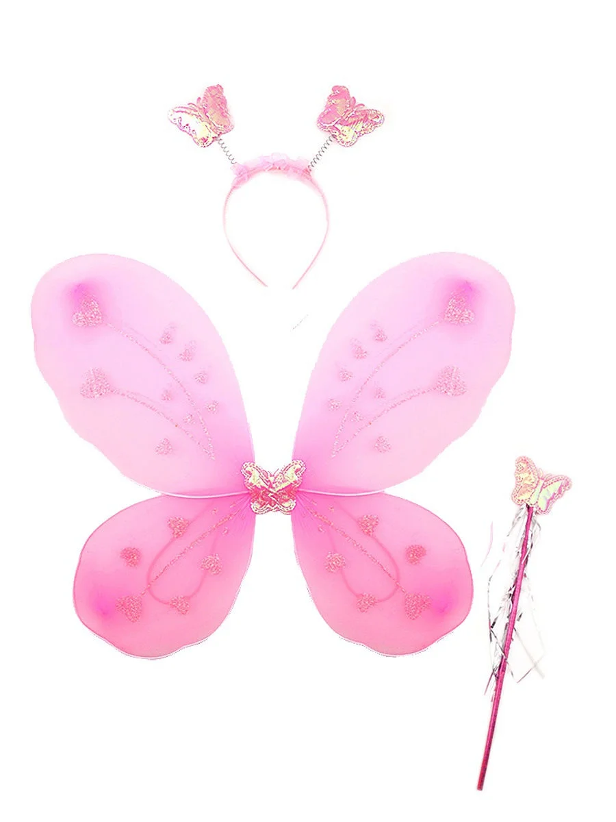 Toz Pembe Renk Kanadı Tacı ve Sopası 50x37 cm Fiyatı, Yorumları ve Özellikleri