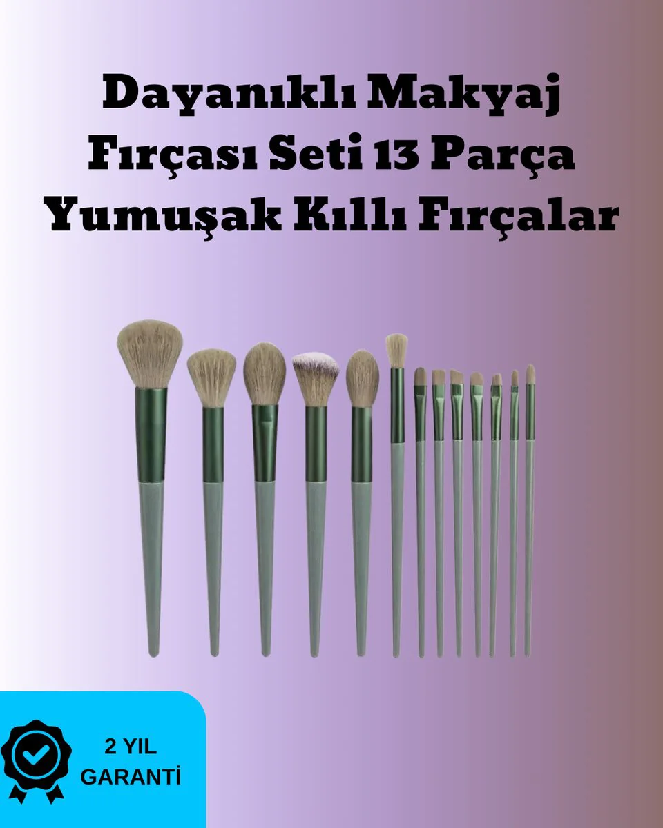 Toz ve Krem Ürünler İçin Güçlü Tutucu Yumuşak Kıllı Makyaj Fırça 