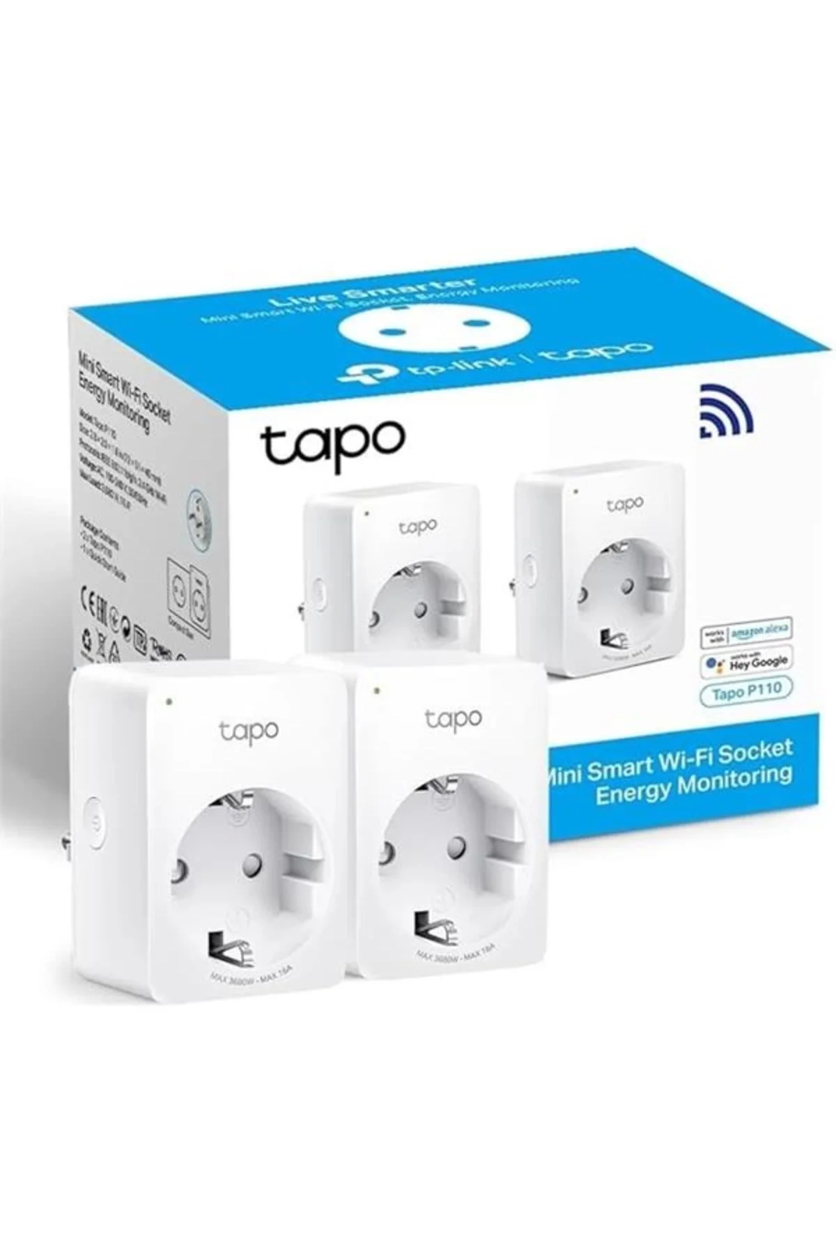 TP-Link P110 2-pack, Enerji İzleme, Alexa ve Google Home ile Çalı