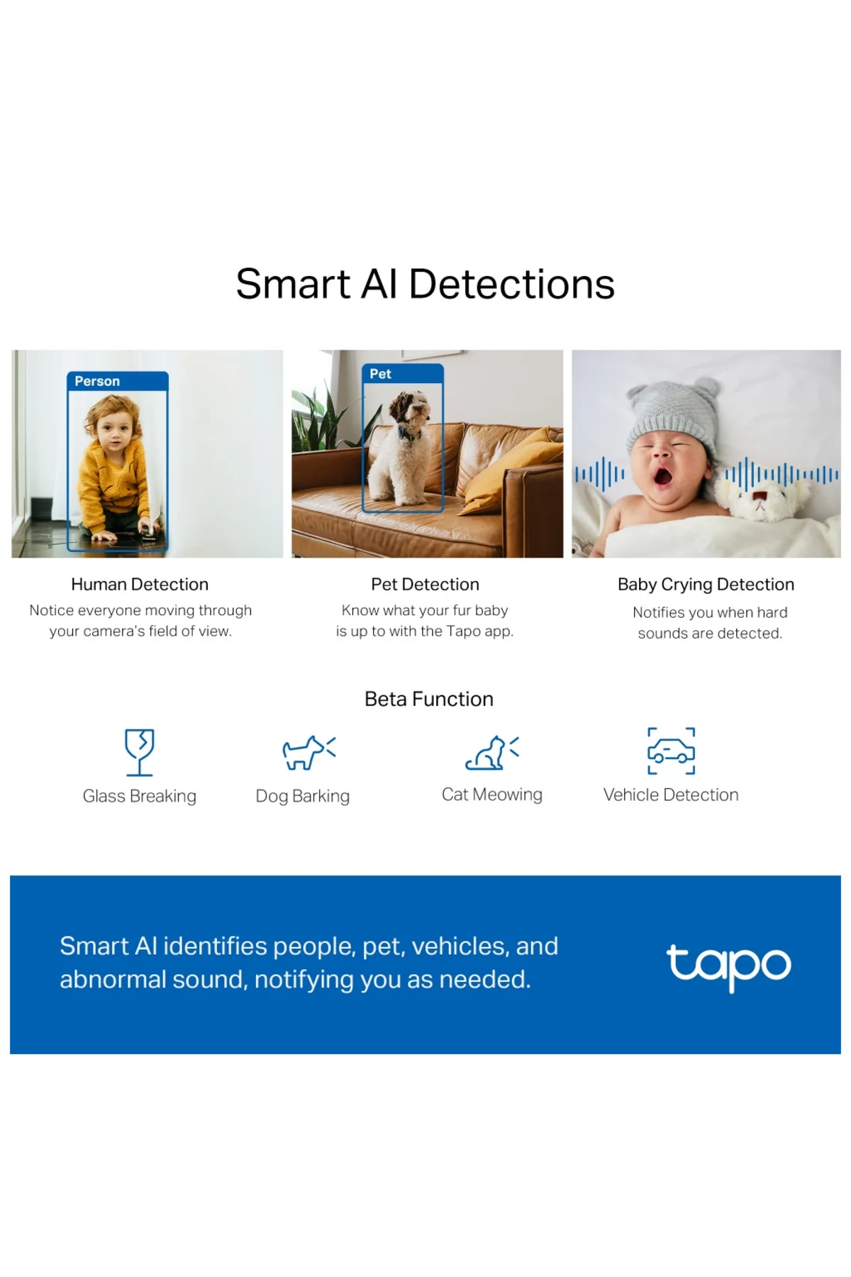 TP-LINK Tapo TC72 (C220) 2K QHD 40Mpix İç Mekan WiFi 9Mt. Gece Görüşü 360 Dönüş İki Yönlü Ses Güvenl