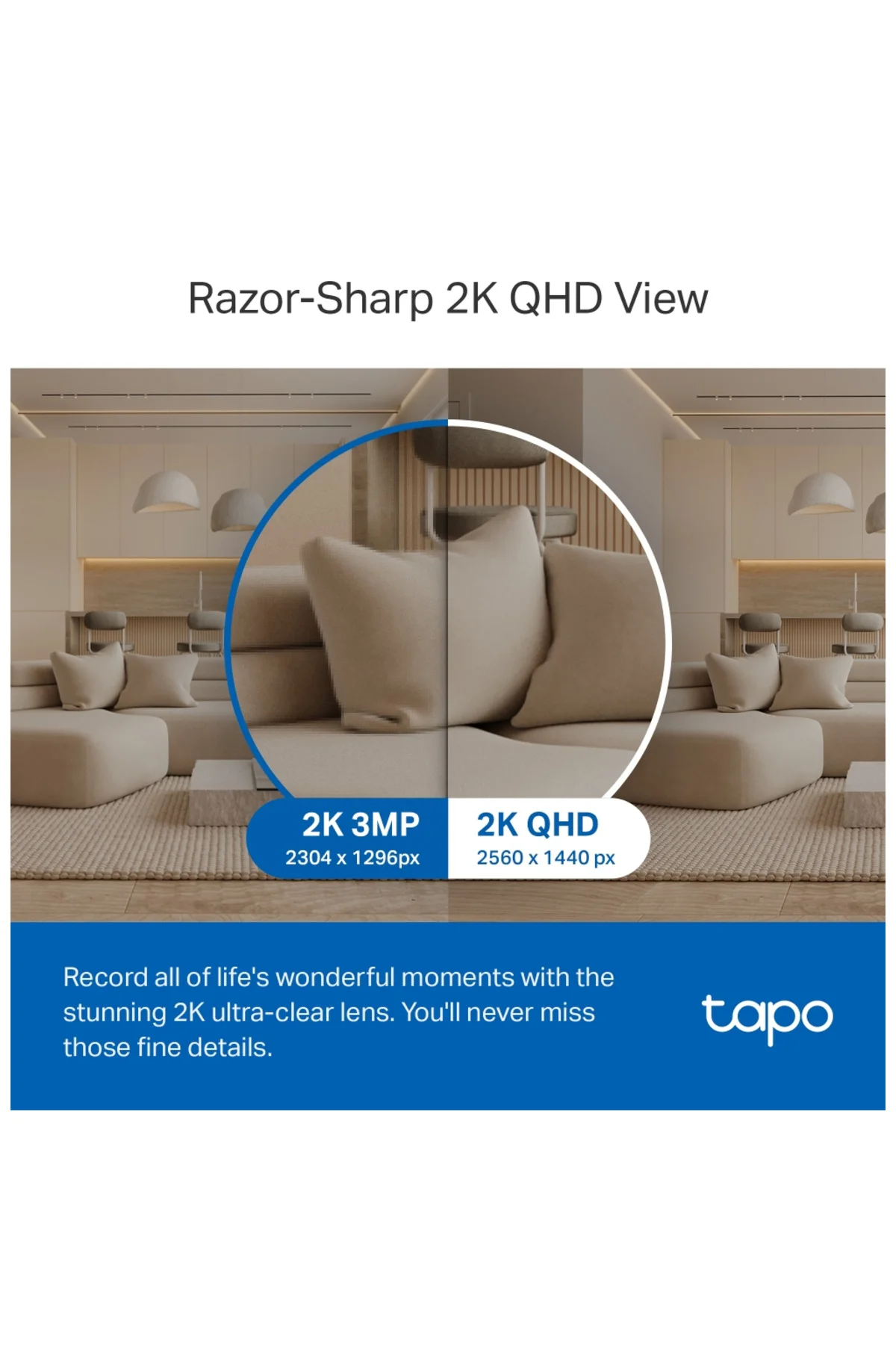 TP-LINK Tapo TC72 (C220) 2K QHD 40Mpix İç Mekan WiFi 9Mt. Gece Görüşü 360 Dönüş İki Yönlü Ses Güvenl