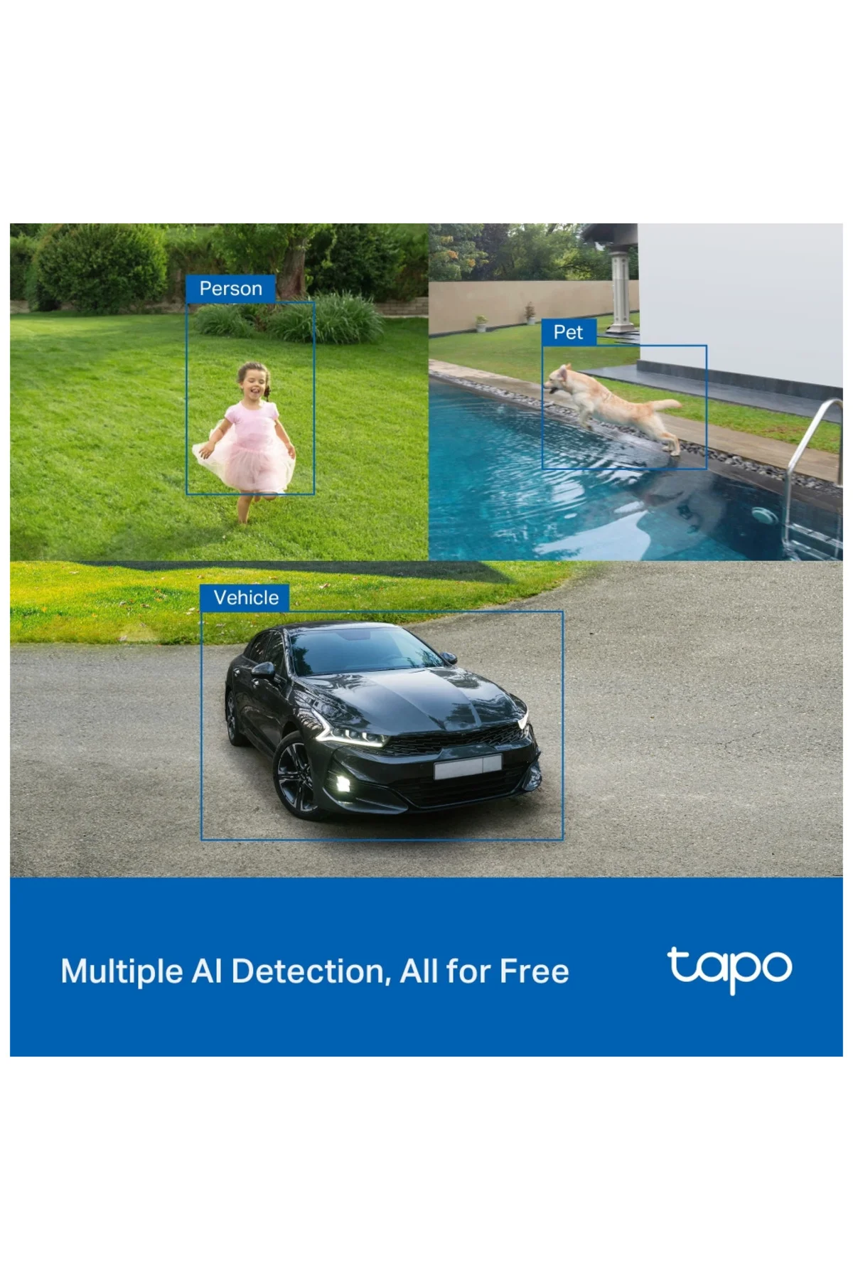 TP-LINK Tapo TC85 KIT (C425 KIT) 2K QHD 40Mpix Dış Mekan IP66 WiFi 15Mt. Renkli Gece Görüşü İki Yönl