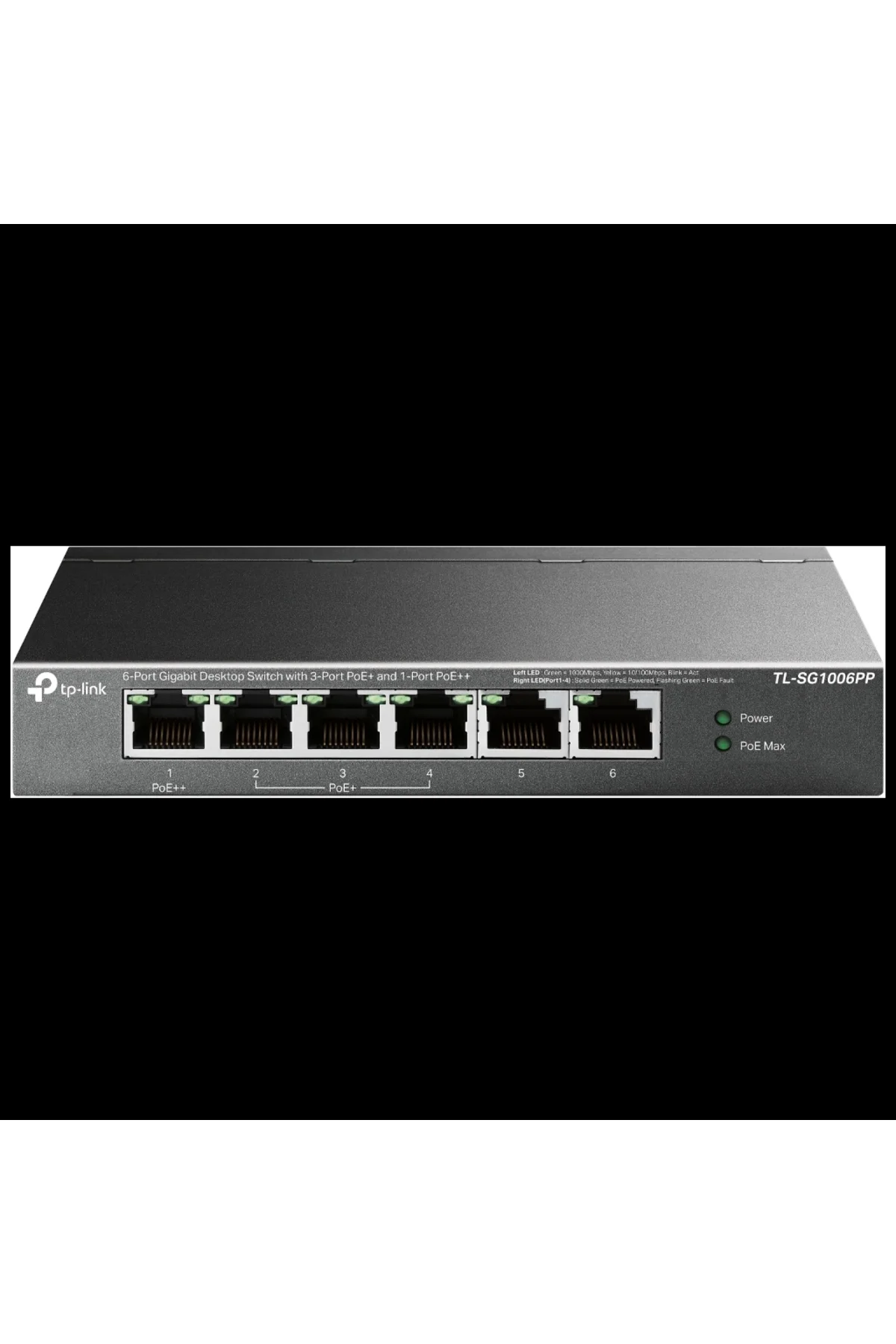 Tp-lınk Tl-sg1006pp, 6 Port, Gigabit, 4 Port Poe 64w, Yönetilemez
