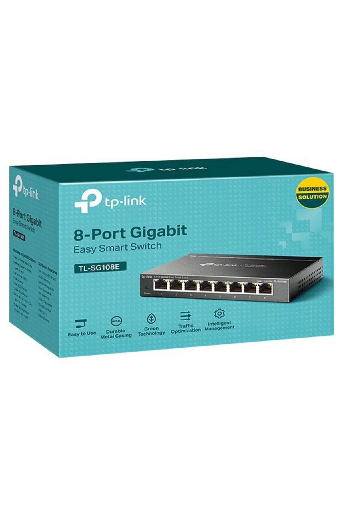 TP-LINK TL-SG108E, 8 Port, GigaBit, Easy Smart, Yönetilebilir, Me
