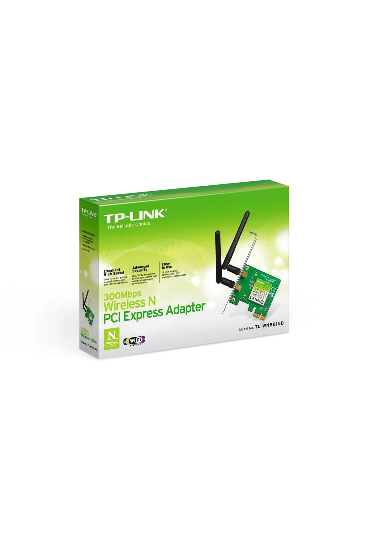 TP-LINK TL-WN881ND 300MBPS 2 ANTEN KABLOSUZ N PCI EXPRESS WIFI AD