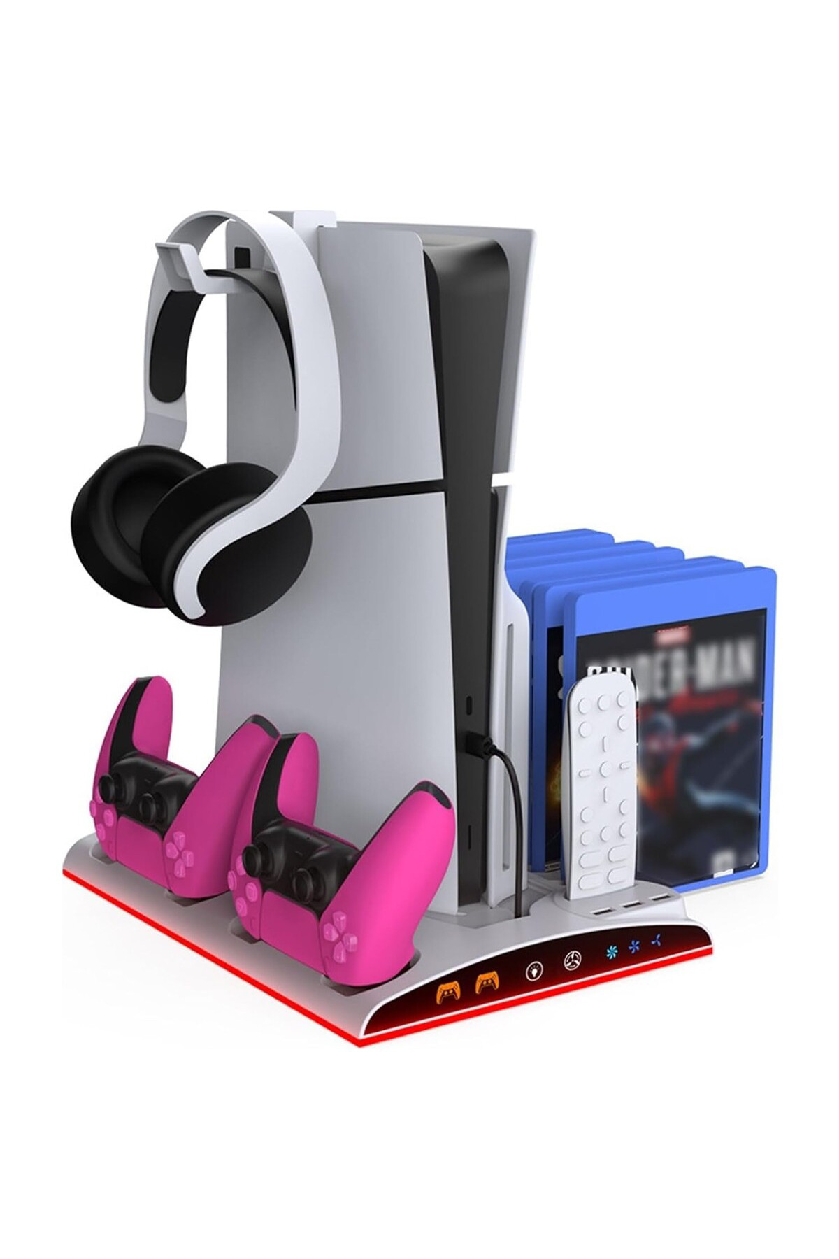 Hepu Tp5-3570 Ps5 Soğutucu Şarj Standı | Dualsense Şarj Rgb İşık 3 Fan