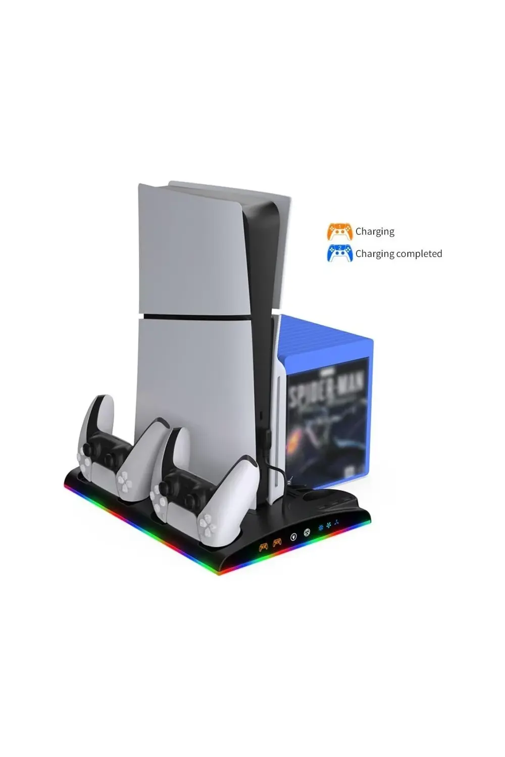 TP5-3570 PS5 Soğutucu Şarj Standı | DualSense Şarj RGB Işık 3 Fan