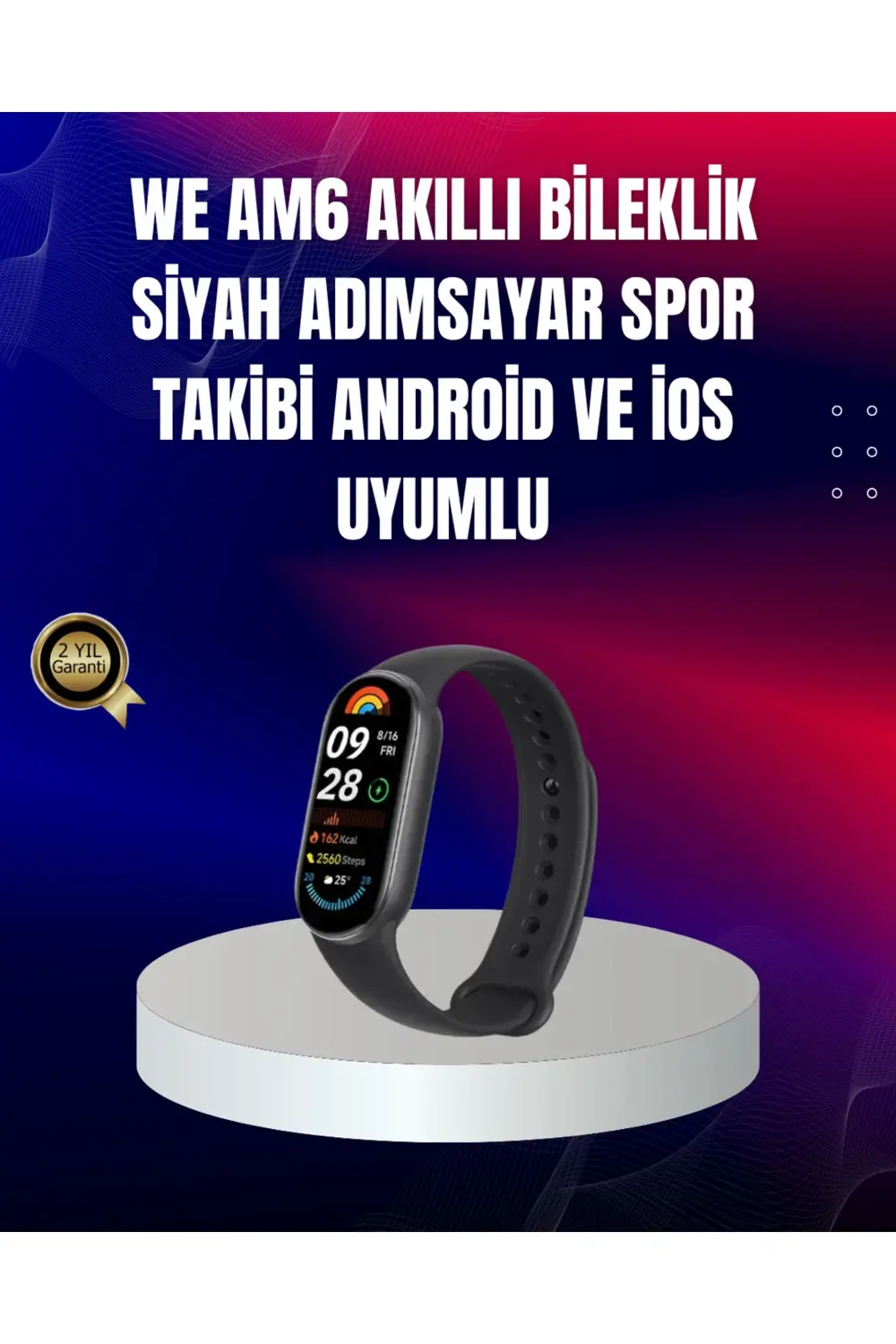 TPU ve Silikon Kordonlu Akıllı Bileklik – 20 Gün Bekleme Süresi