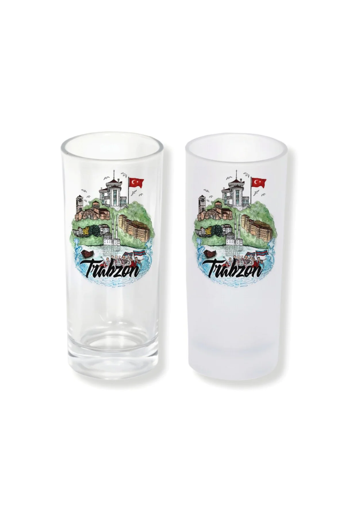 Trabzon Buzlu / Buzsuz Seçenekli Rakı Bardağı – 1 Adet Şık Sunum 