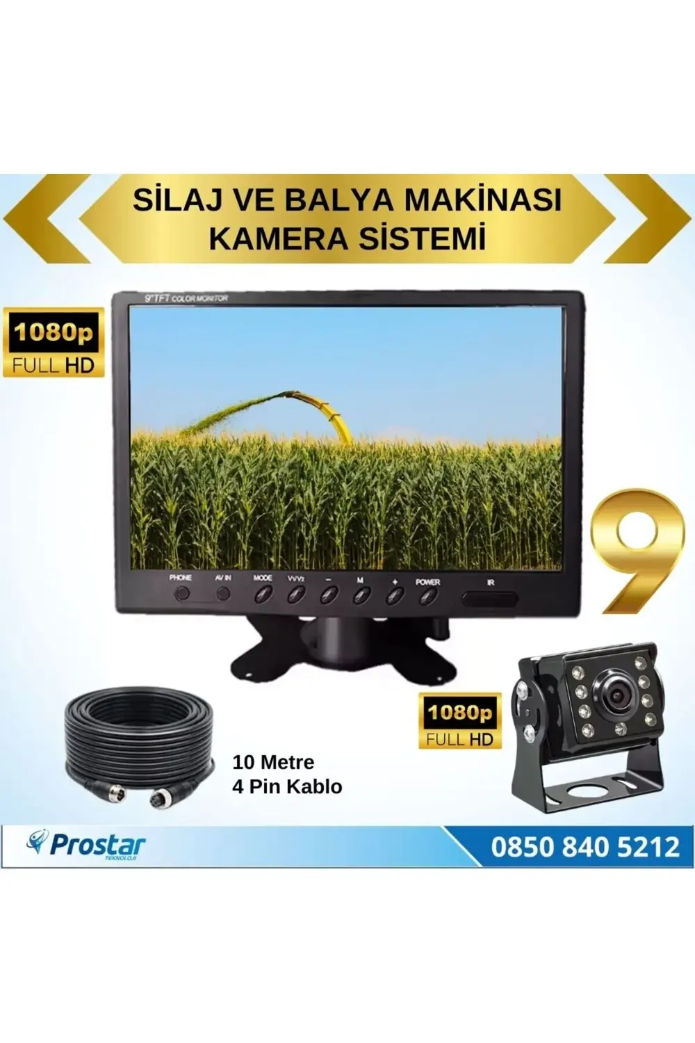 Traktör Balya Silaj Makinası Kamera Sistemi Ahd 1080p Full Hd Tak