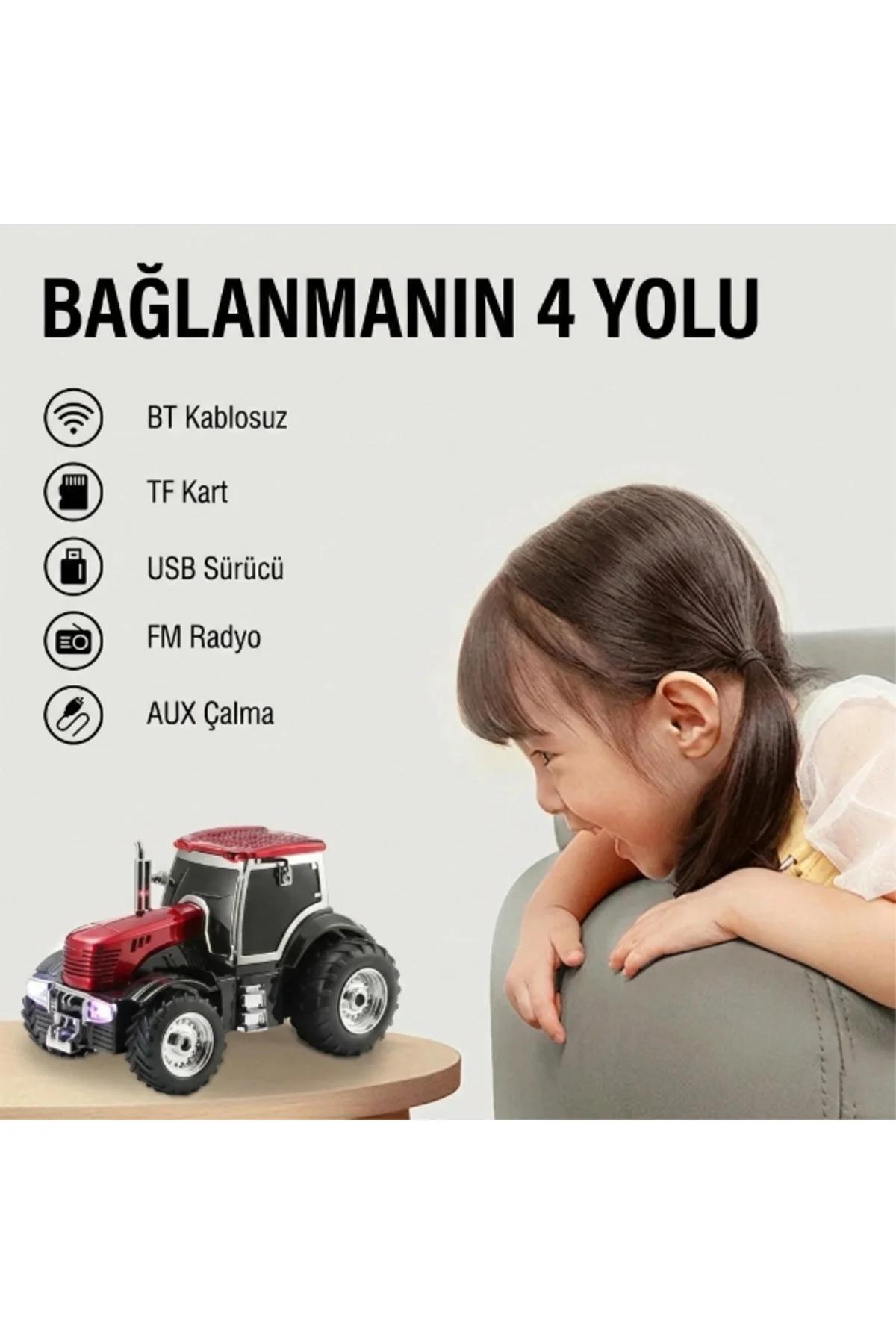 Traktör Tasarımlı Bluetooth Hoparlör