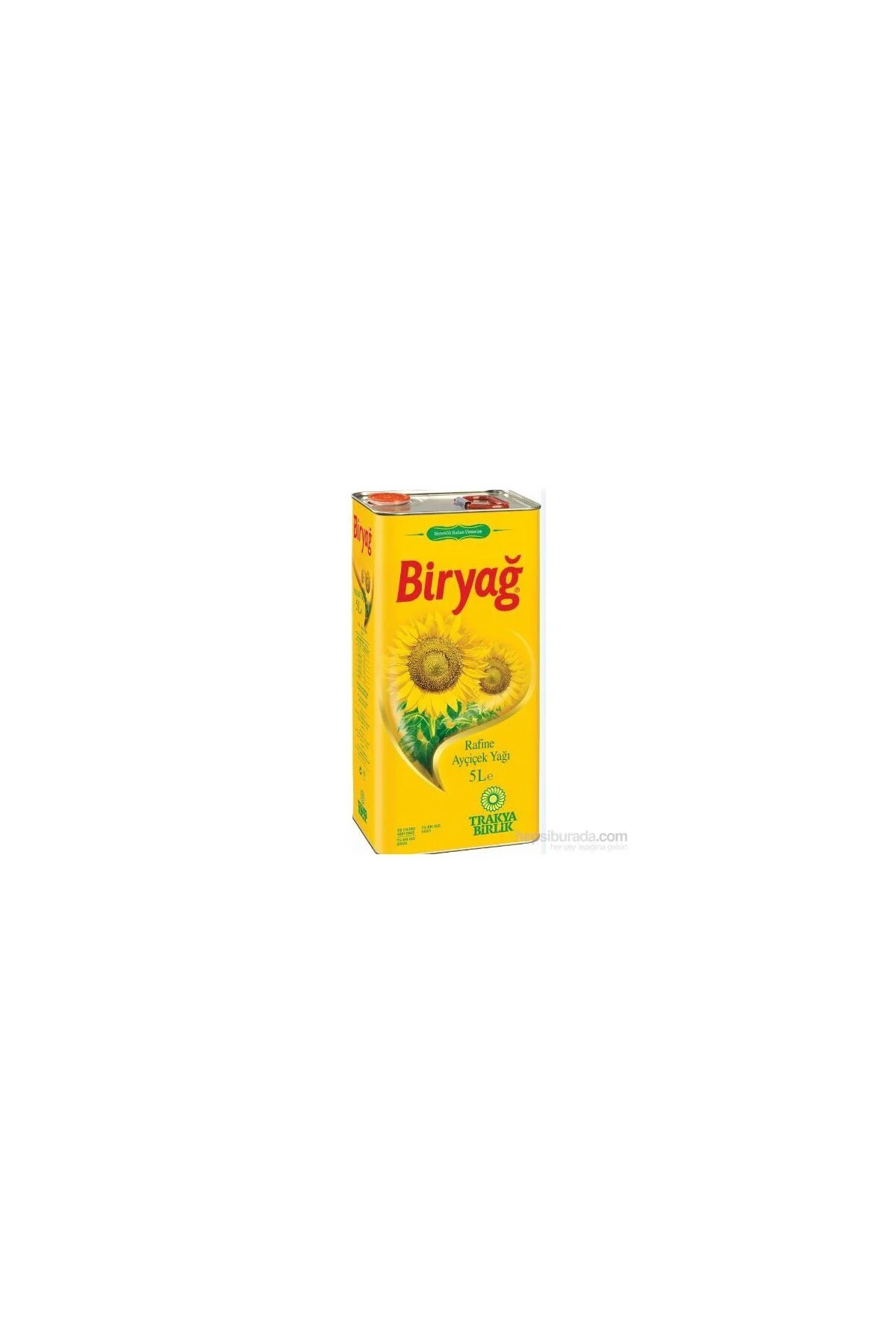 Trakyabirlik Rafine Ayçiçek Yağı 5 Lt Türkiye Üretimi Kolesterols
