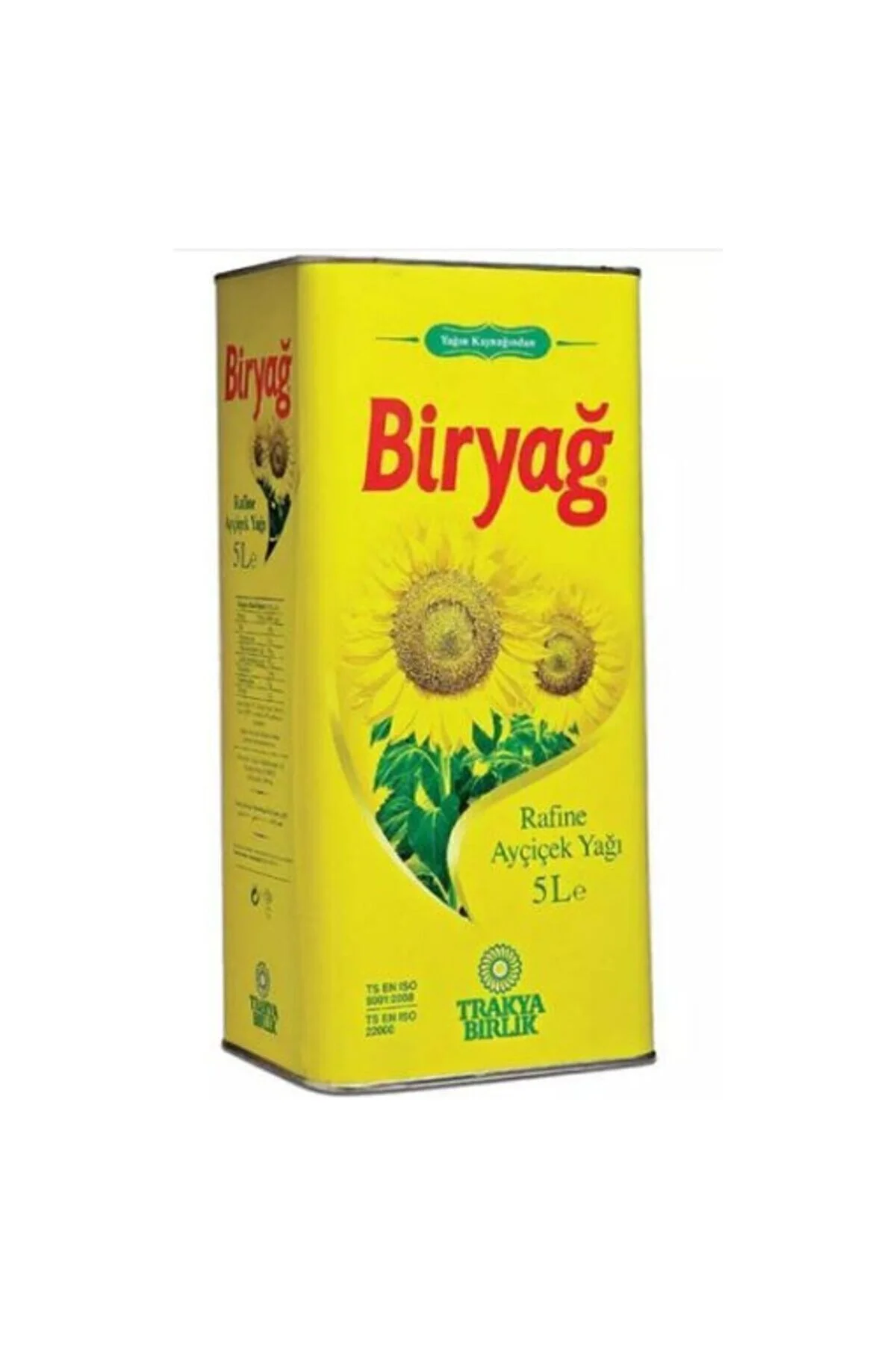 Trakyabirlik Rafine Ayçiçek Yağı 5 Lt Türkiye Üretimi Kolesterols