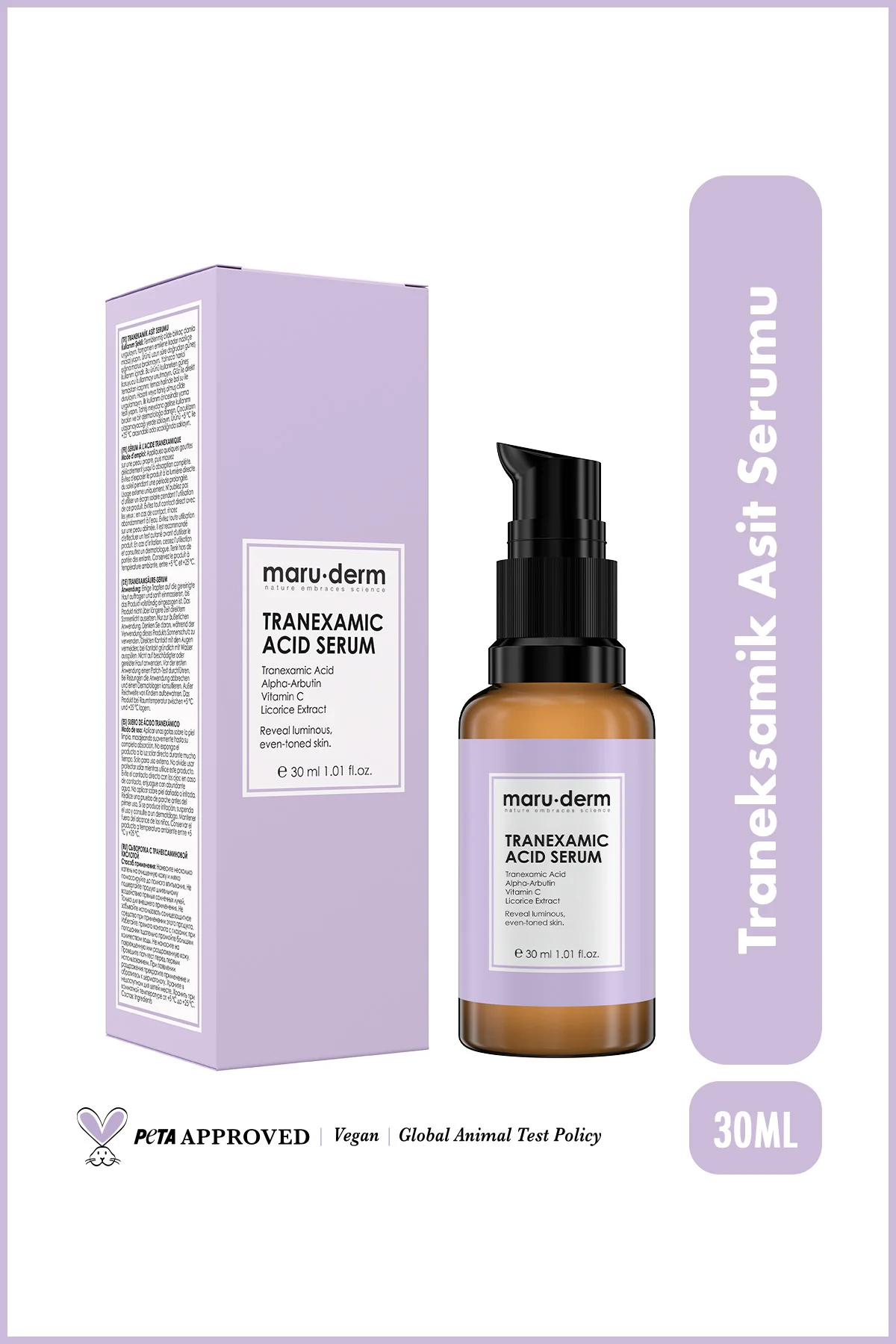 Tranexamic Acid Leke Karşıtı Serum – Cilt Tonu Eşitleyici ve Aydı