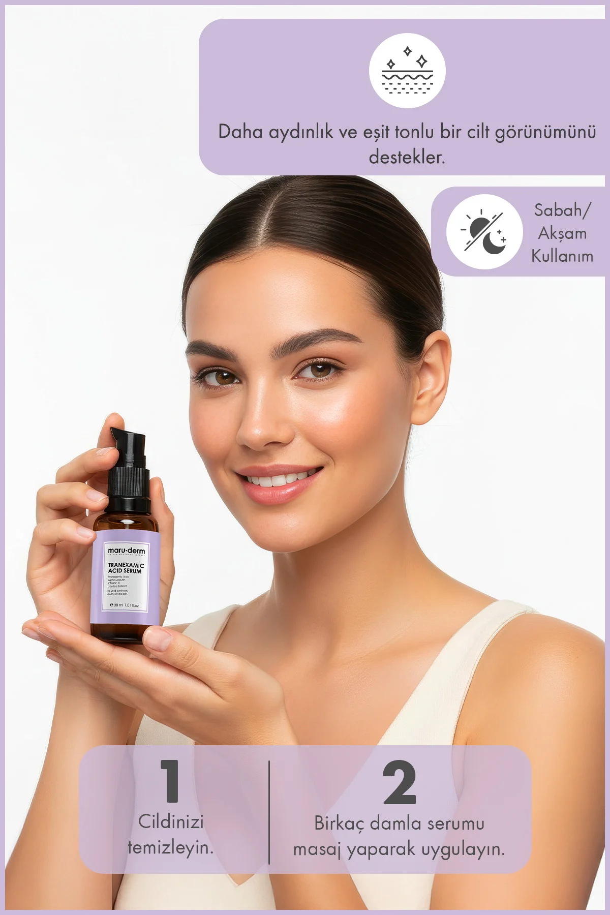 Tranexamic Acid Leke Karşıtı Serum – Cilt Tonu Eşitleyici ve Aydı