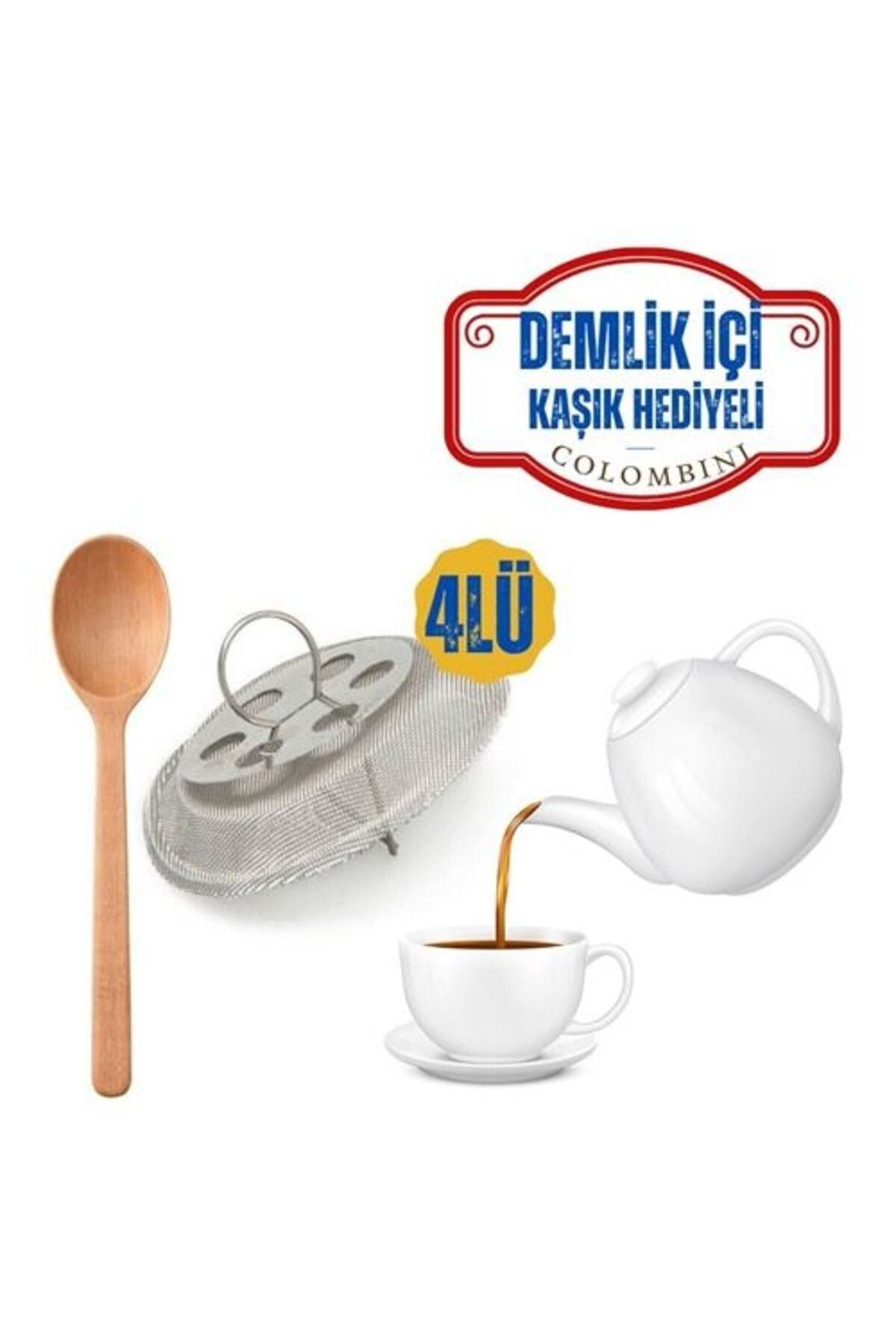 Uraytoptan Transformacion 48+8 Adet Demlik İçi Çay Filtresi Ahşap Kaşık Seti