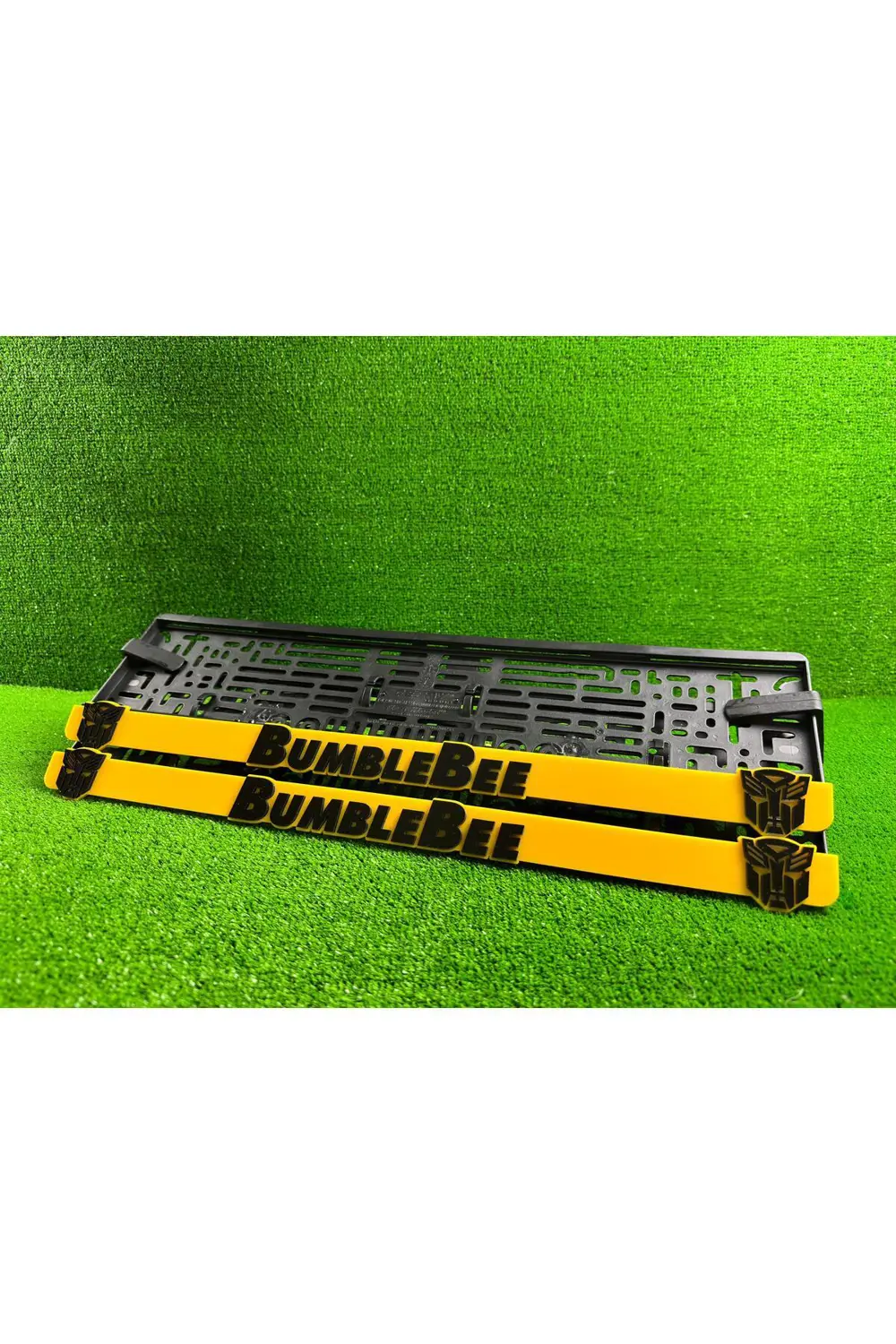 Transformers Bumblebee Sarı 3d Kabrtmalı Pleksi Araba Plakalığı 1