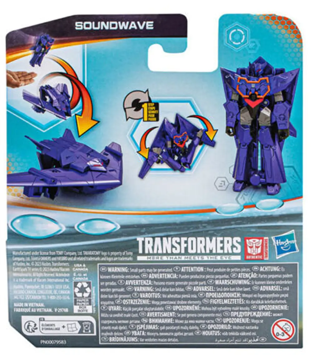Transformers Earthspark Tek Adımda Dönüşen Figür Soundwave F6229-