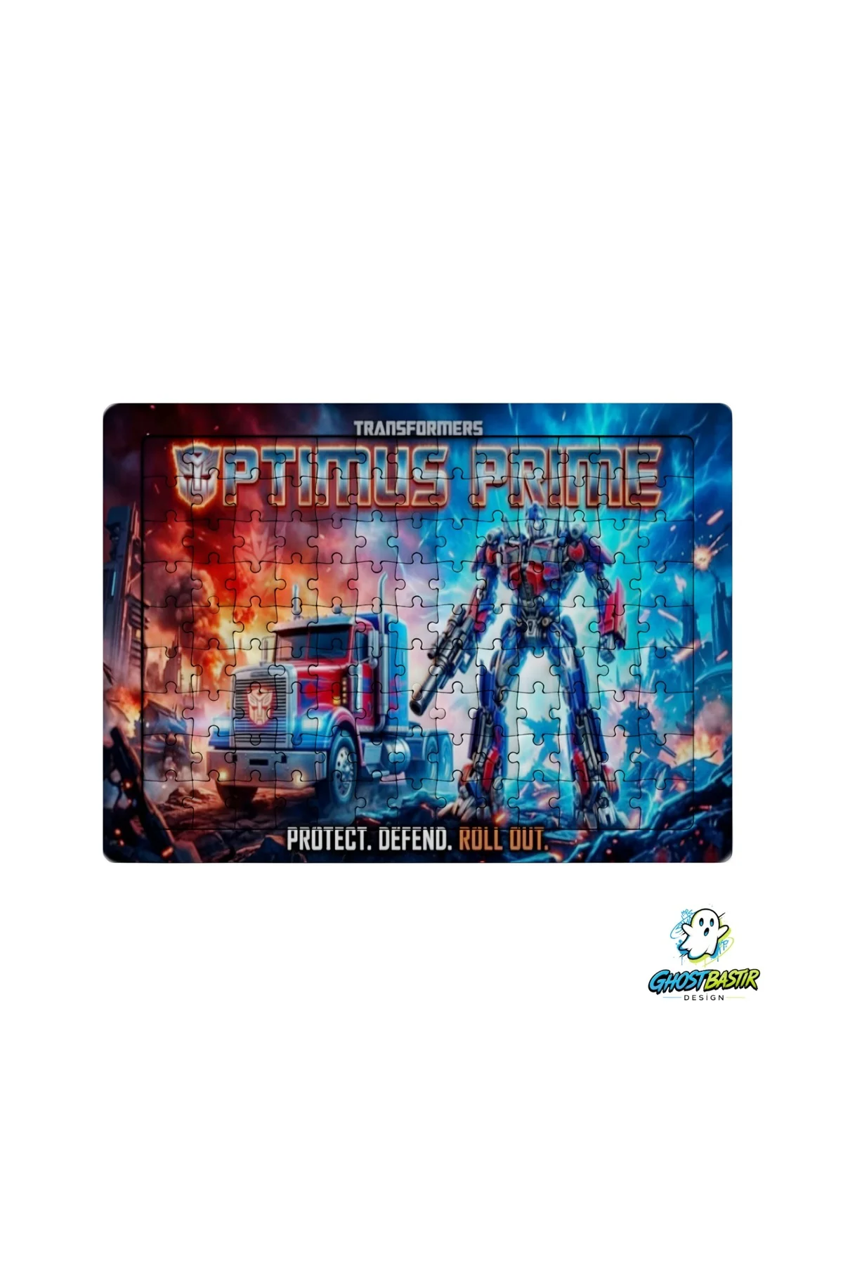 Transformers Optimus Prime 99 Parça Ayaklı Puzzle – Dekoratif Çocuk Yapbozu 0210