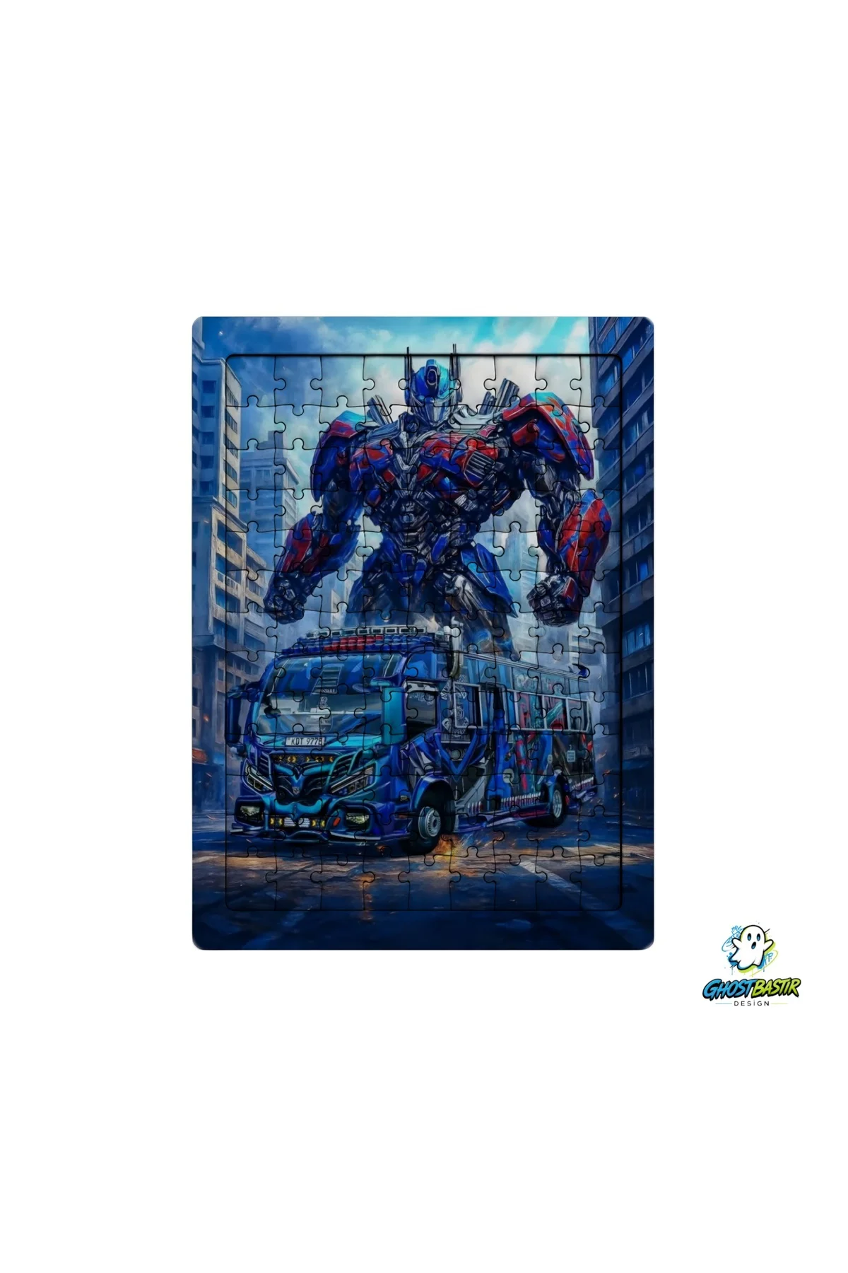 Transformers Optimus Prime 99 Parça Ayaklı Puzzle – Dekoratif Çocuk Yapbozu 0212