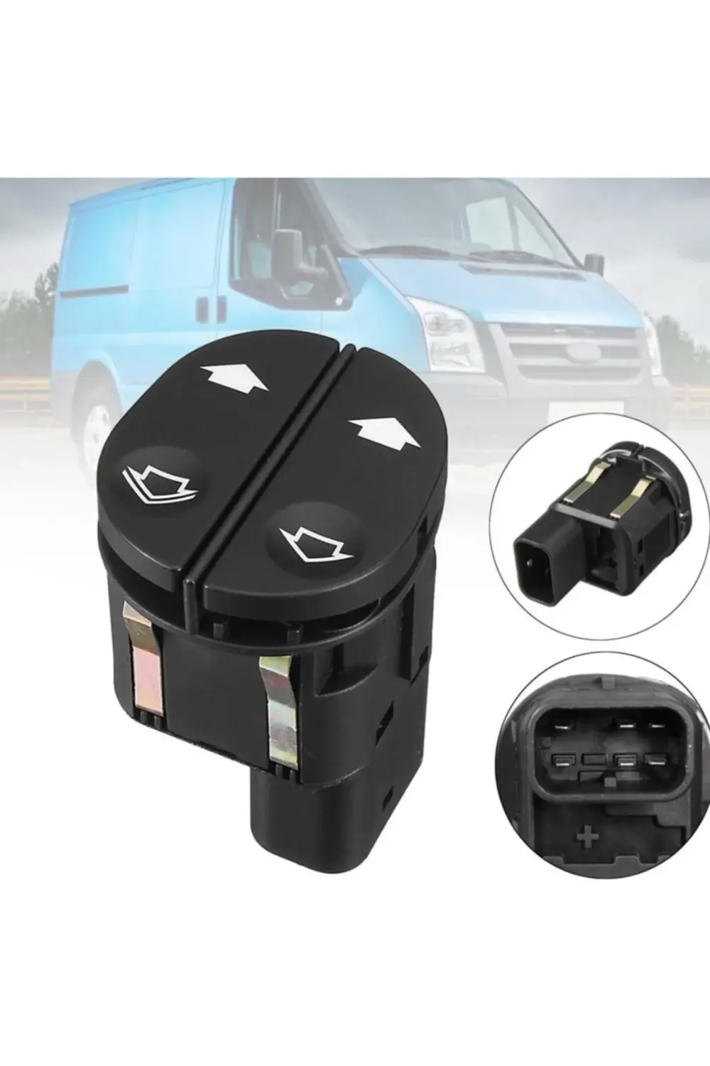 Transit V347 2006 2014 Sol Çiftli Cam Açma Düğmesi Anahtarı