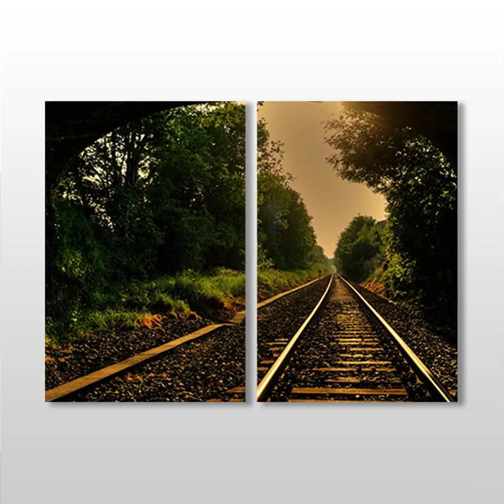 Tren Rayları Kanvas Tablo Tren Rayları Kanvas Tablo