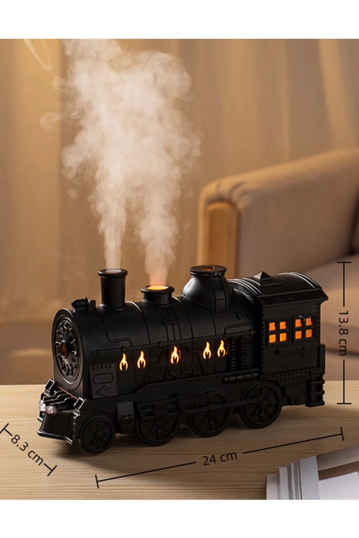 Tren Şeklinde Buharlı Oda Hava Nemlendirici Işık Buhar Makinesi K Tren Şeklinde Buharlı Oda Hava Nemlendirici Işık Buhar Makinesi K