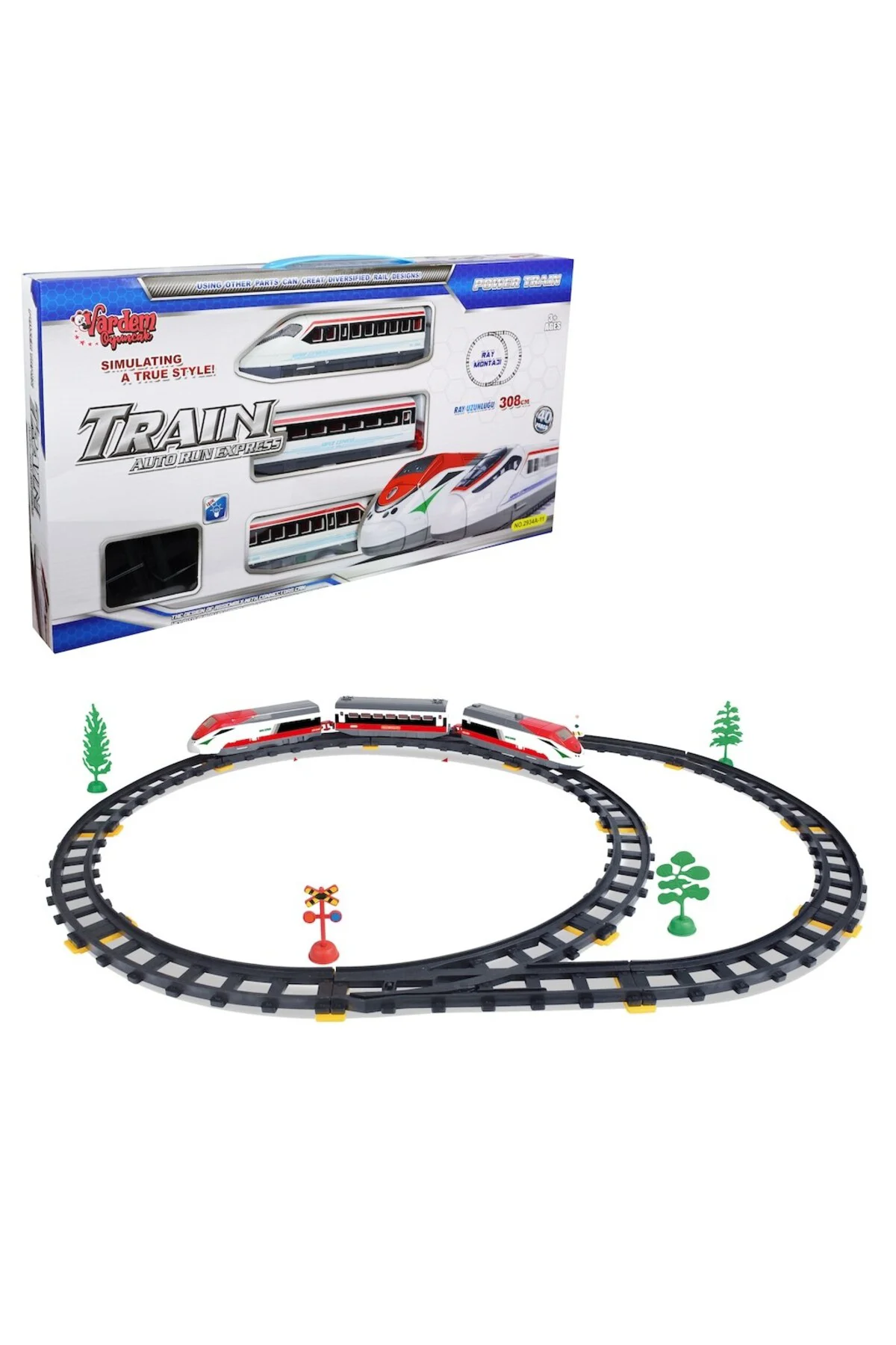 Tren Seti 40 Parça Express Tren 308 cm Ray - 2934A-11 - 1 ADET