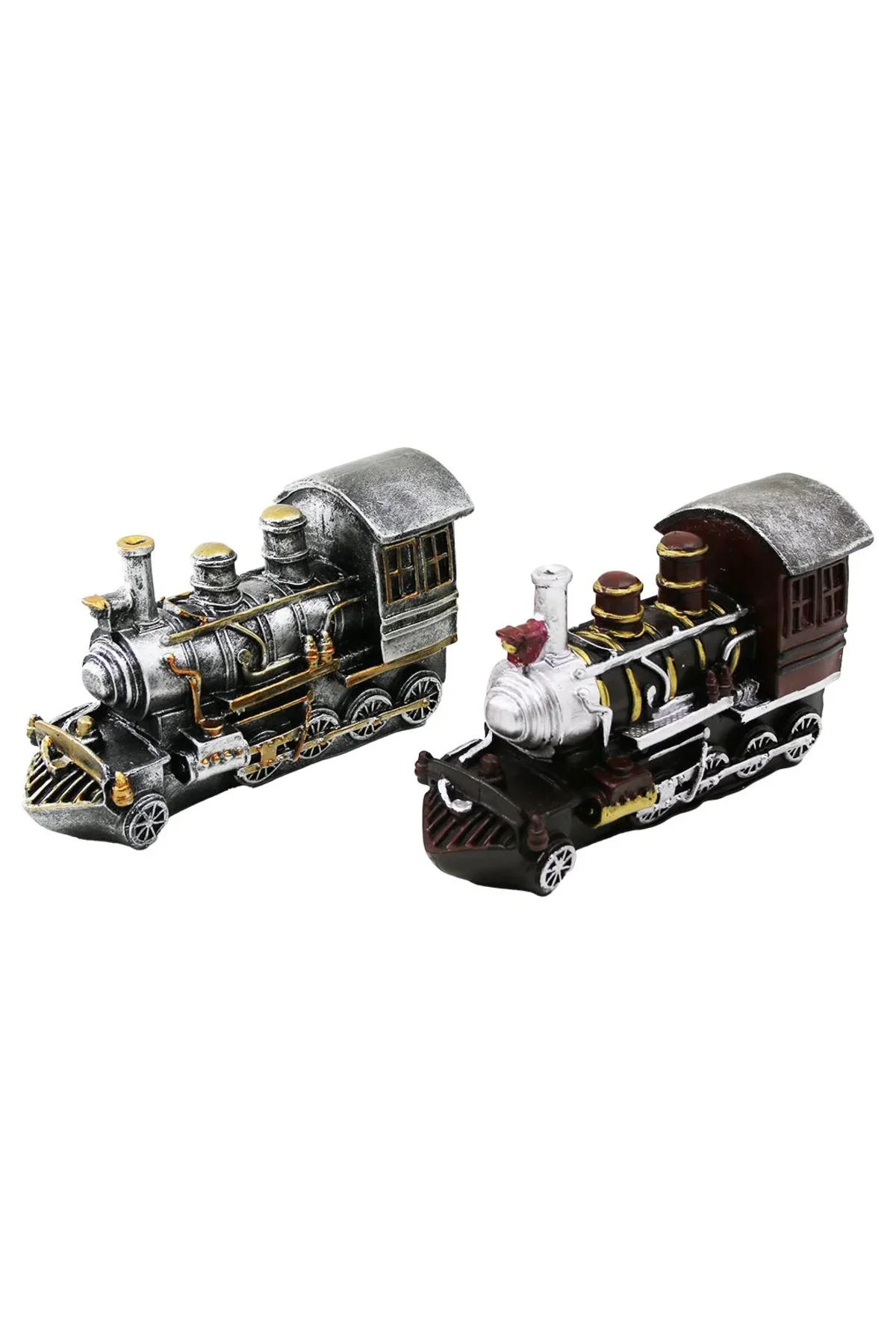 Tren Vintage Dekoratif Biblo - Kumbara Renkli 20X12X8CM Reçine