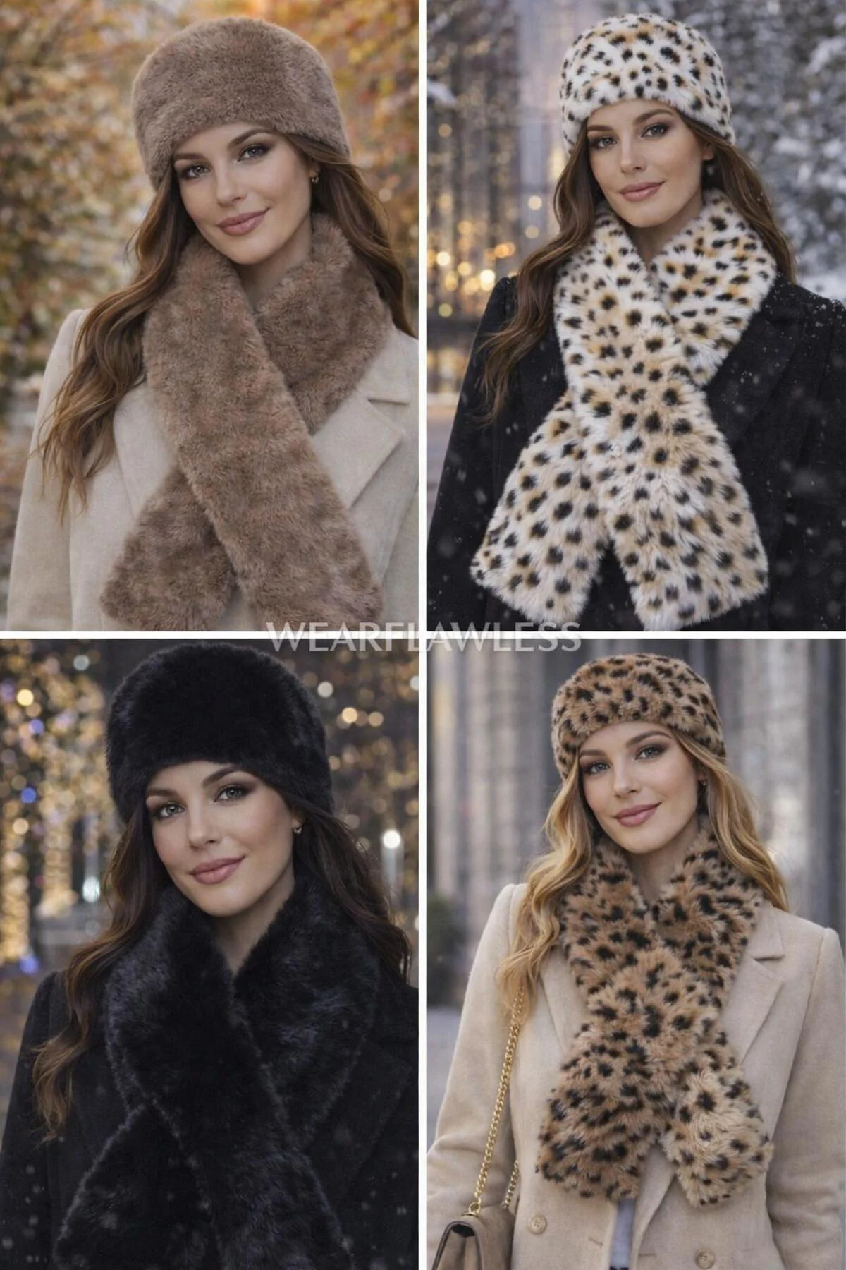 TREND 2'li Kalpak ve Atkı Seti, Peluş Kalpak Ve Atkı, Sevgililer 