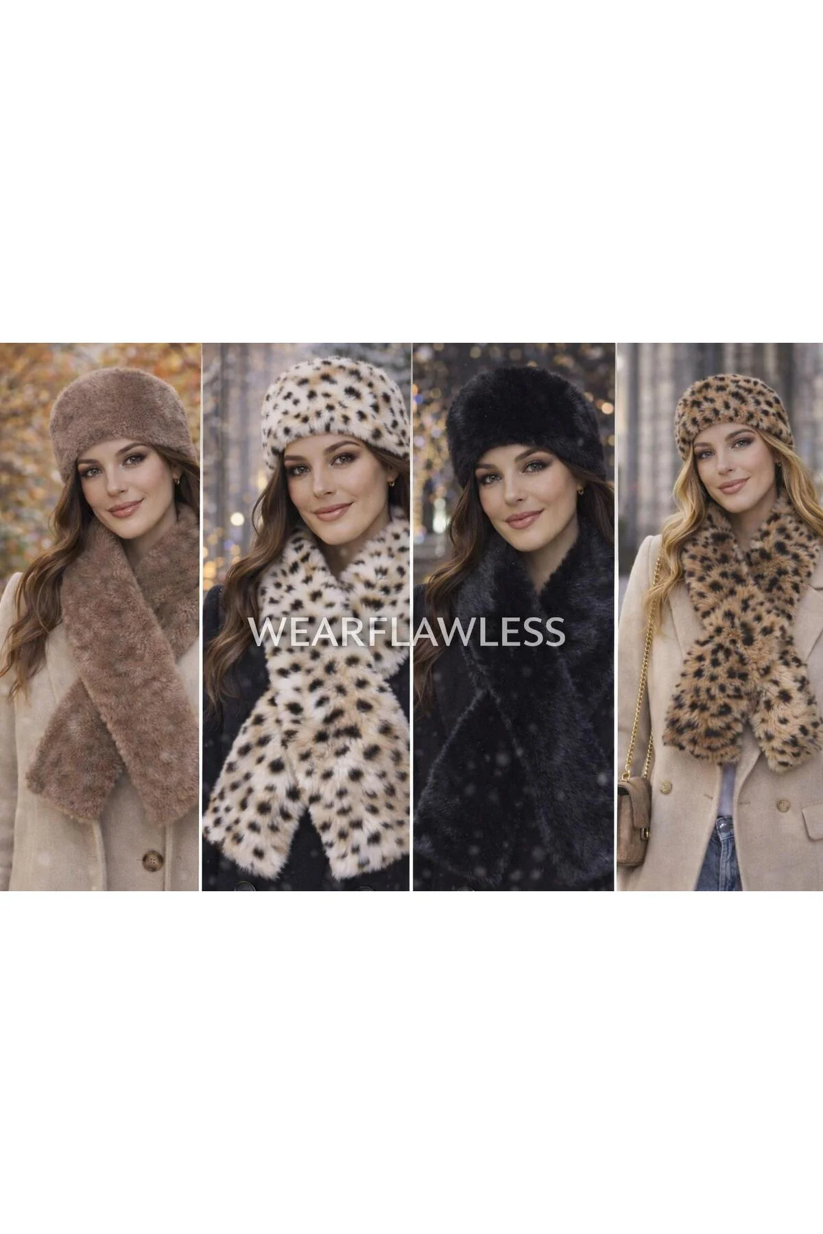 TREND 2'li Kalpak ve Atkı Seti, Peluş Kalpak Ve Atkı, Sevgililer 