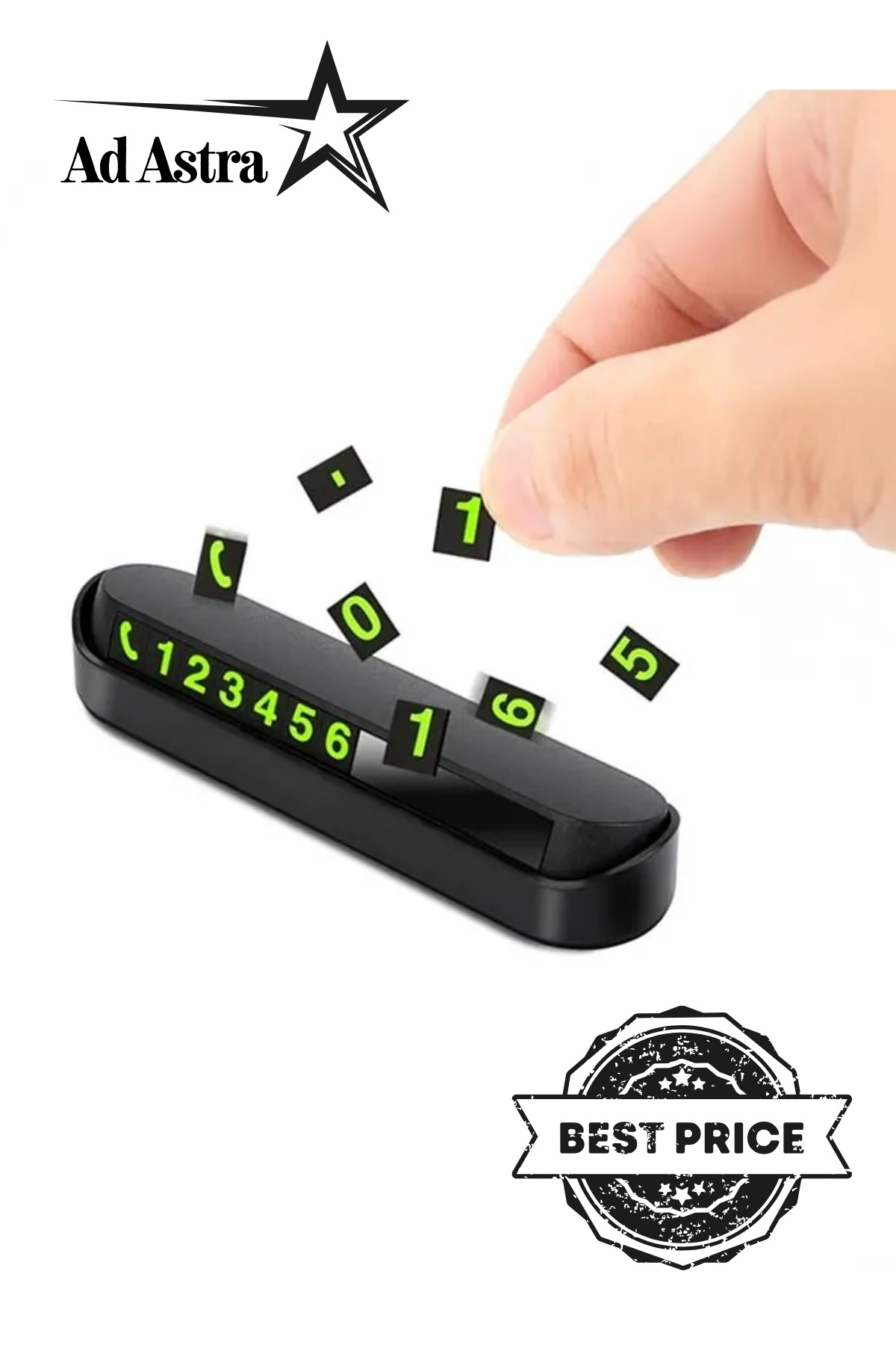 Trend Ürün Siyah Şık Tasarım Fosforlu Mıknatıslı Kişisel Araç Par