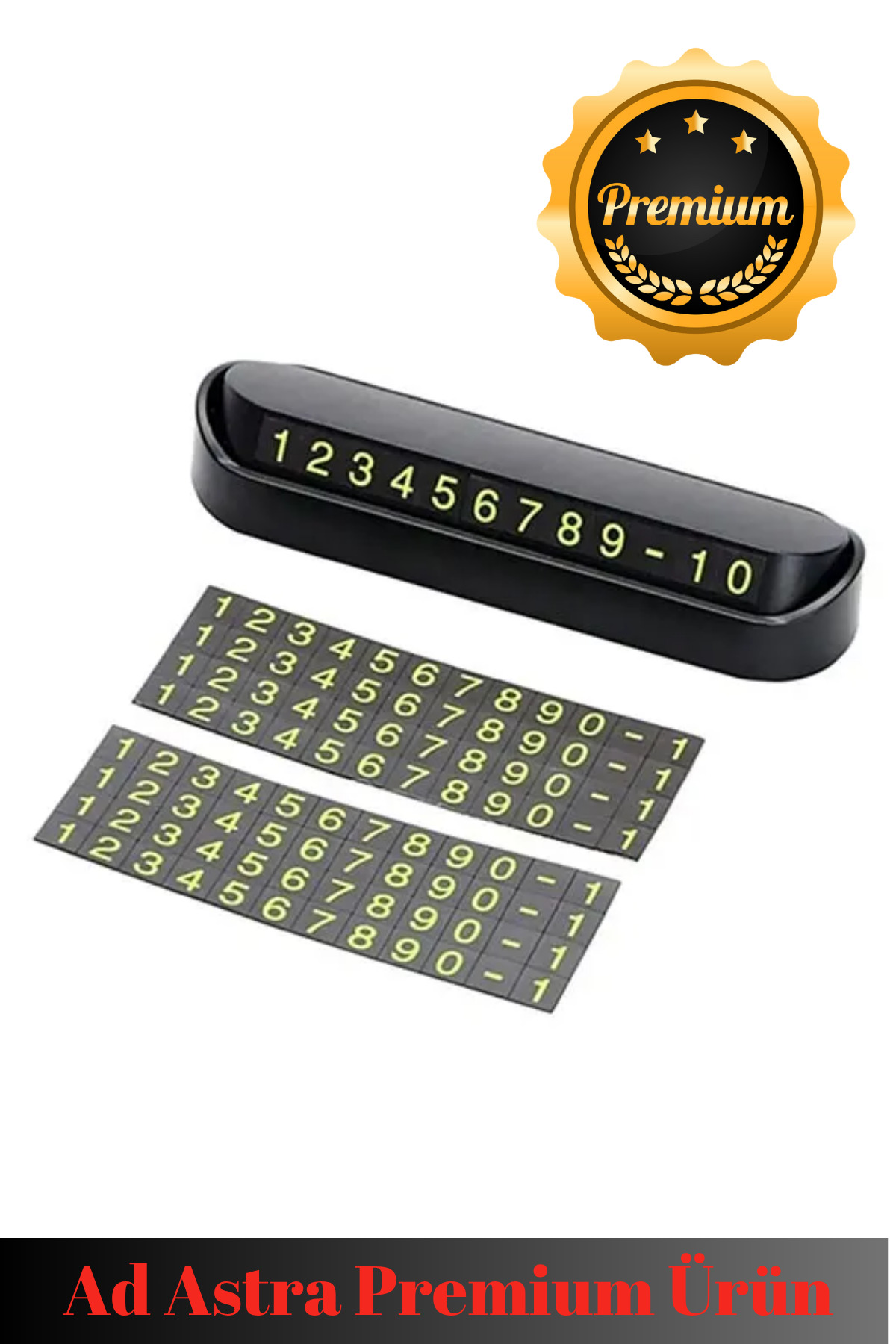 Trend Ürün Siyah Şık Tasarım Fosforlu Mıknatıslı Kişisel Araç Par