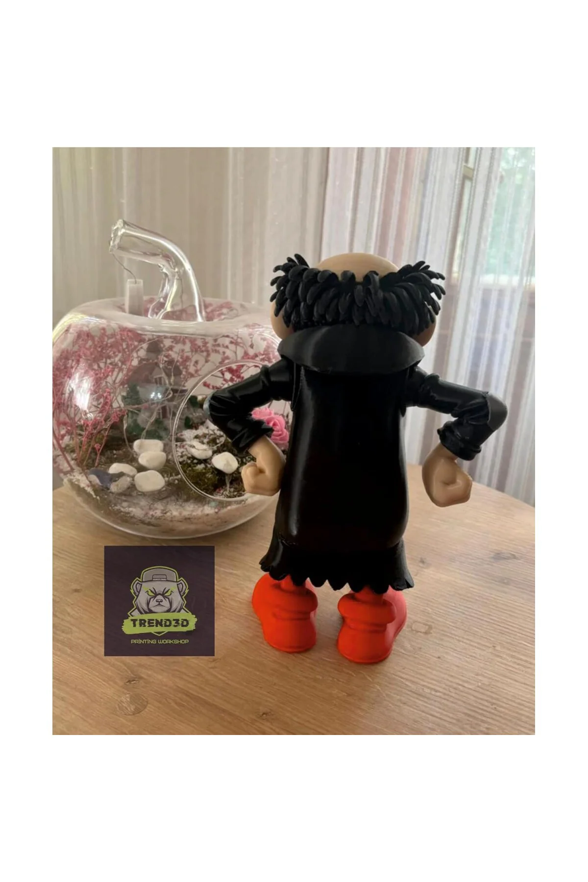 Trend3D Şirinler Gargamel Figürü, 3D Baskı Koleksiyon Figürü, Siy