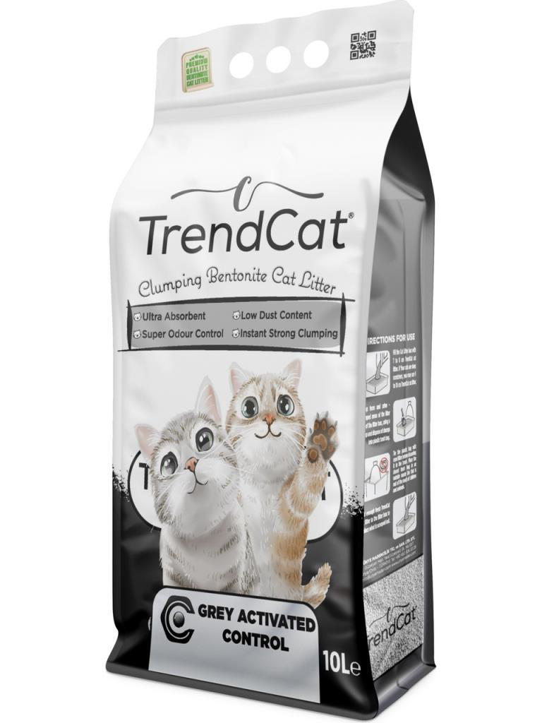 Trendcat  Gri Aktif Karbonlu Kedi Kumu 10 Litre