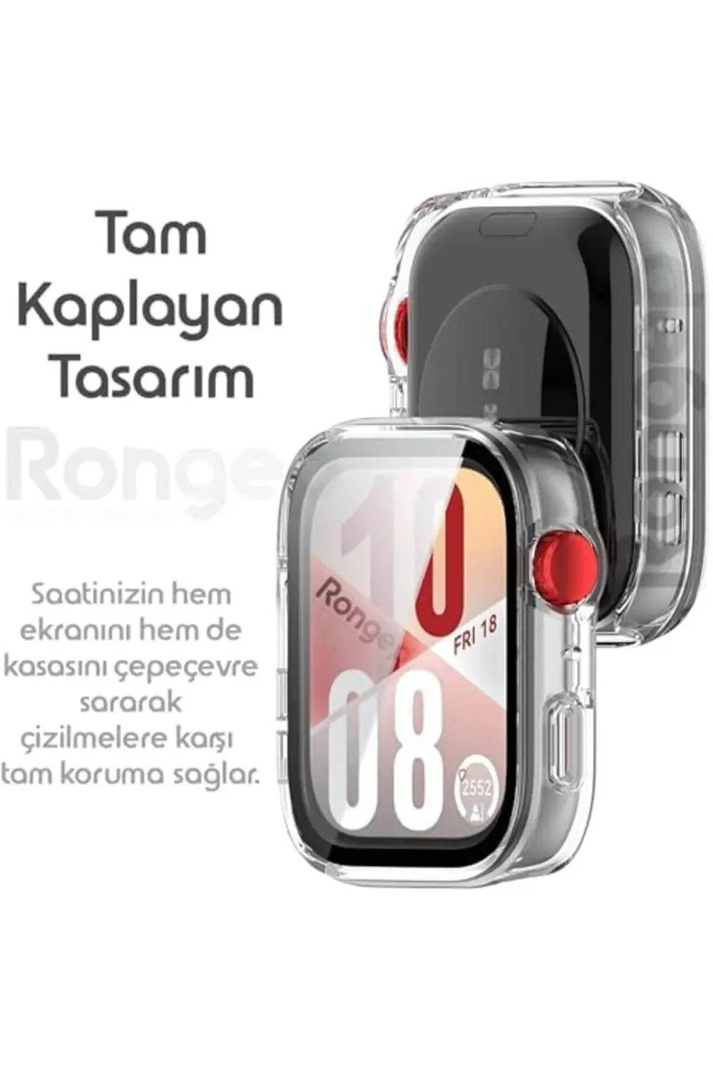 trendcrush Fit 4 için Sert Katmanlı Kasa Kılıf PC Malzeme + Ekran