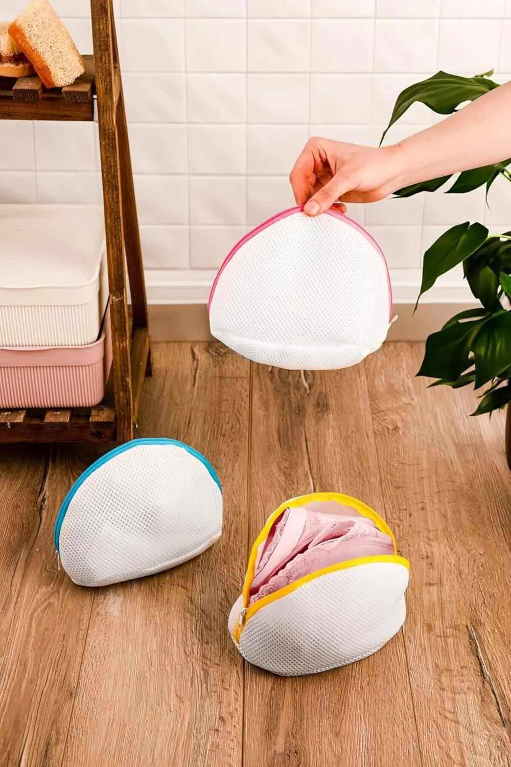 trendflare 3 Adet Fermuarlı Sütyen iç Çamaşırı Yıkama Filesi moda