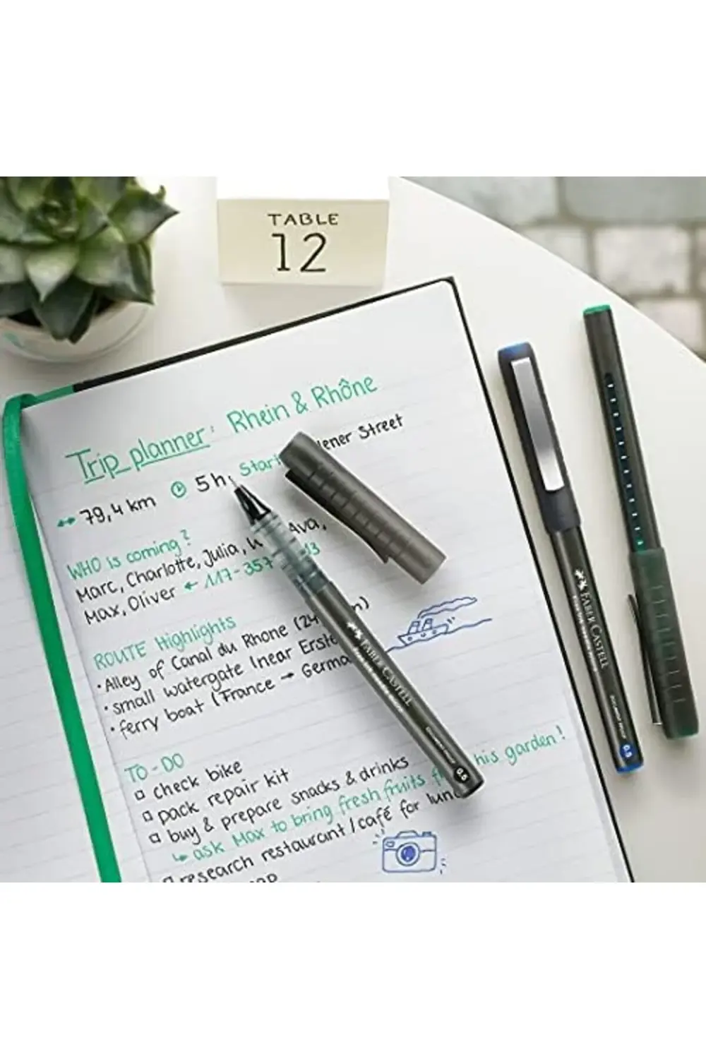 trendflare Ink Roller, 0.7 mm, Siyah, Silinmez Kalıcı Mürekkep, M