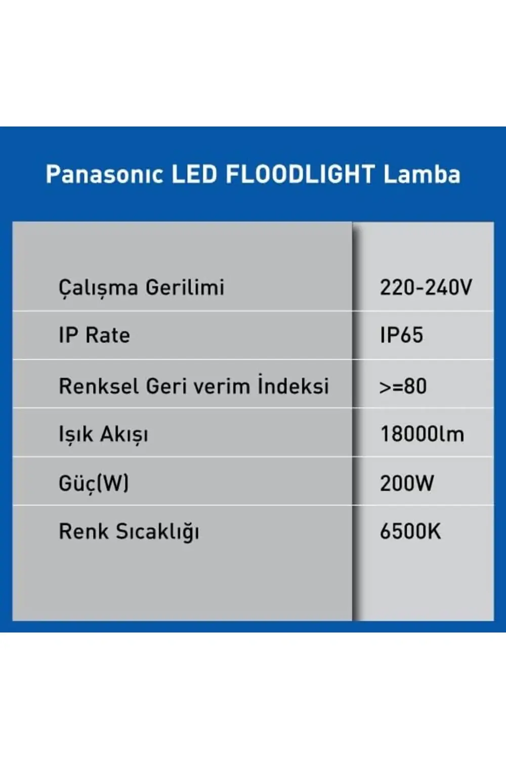 trendflare LED FLOODLIGHT 200W 18000LM 6500K Kelvin-Beyaz Işık mo