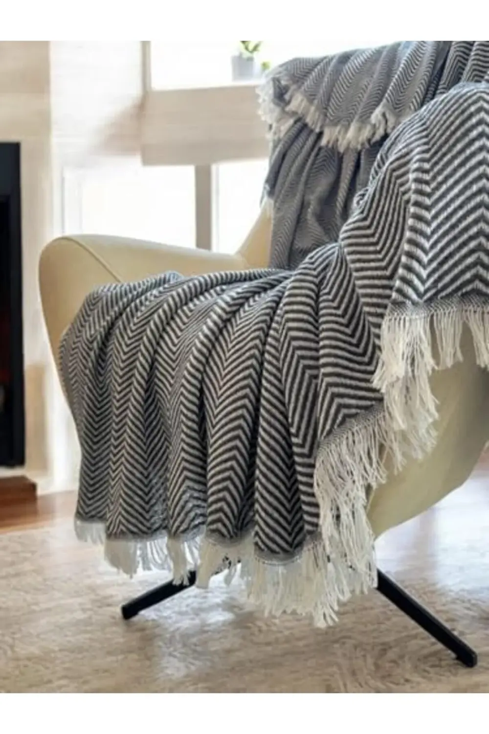 trendflare Pamuklu Koltuk Örtüsü Desenli 200x230 Cm Kanepe Çekyat