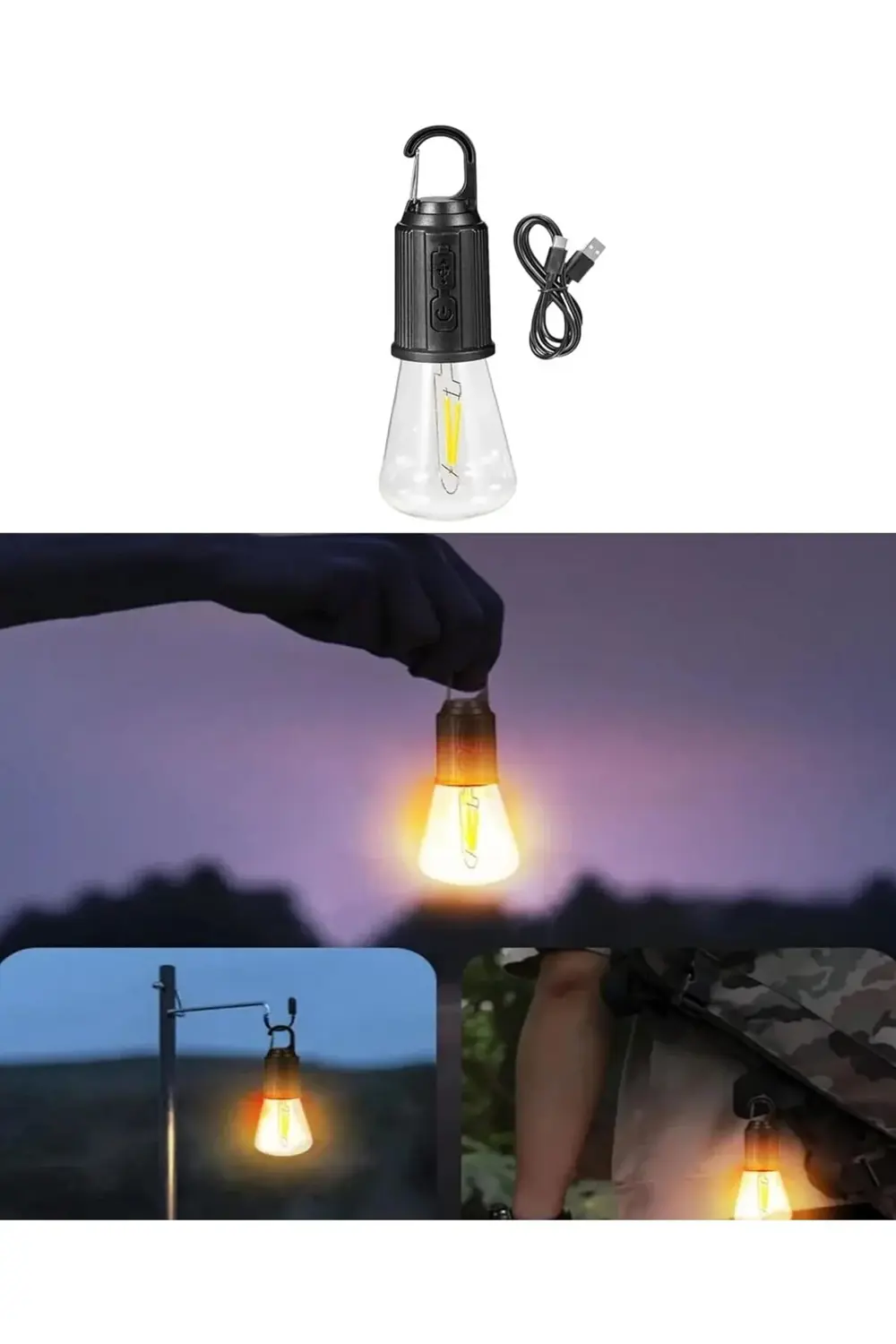 trendflare Şarjlı Kamp Lambası, 3 Modlu, Özellikli, Type-c Şarj K