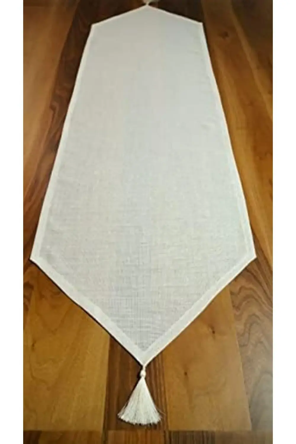 trendflare Simli Runner Püsküllü, Kırık Beyaz, 45x150cm modasplas trendflare Simli Runner Püsküllü, Kırık Beyaz, 45x150cm modasplas