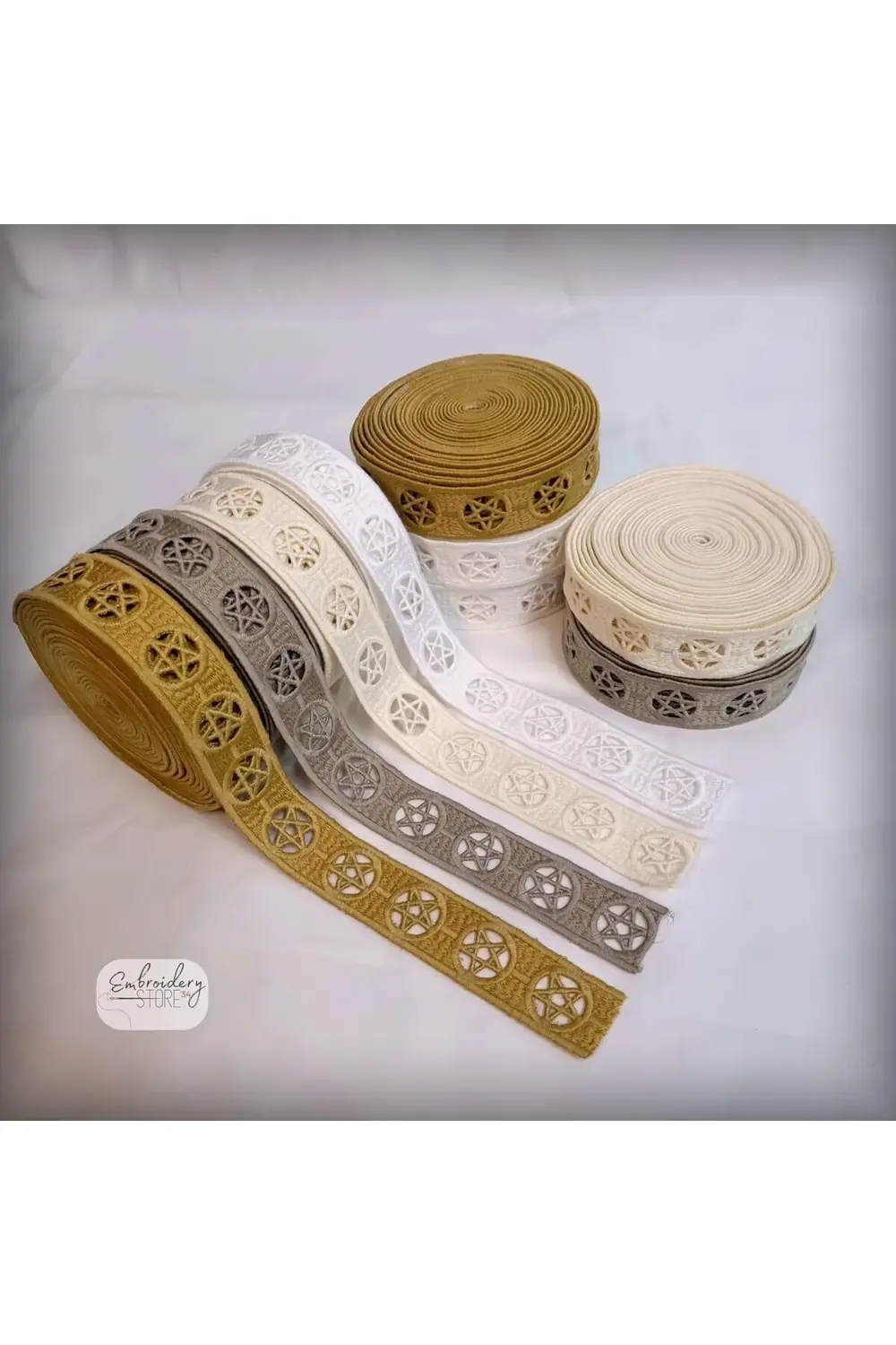 trendflick motifli şerit nakış modeli | Nakış Aksesuar (Ekru) new