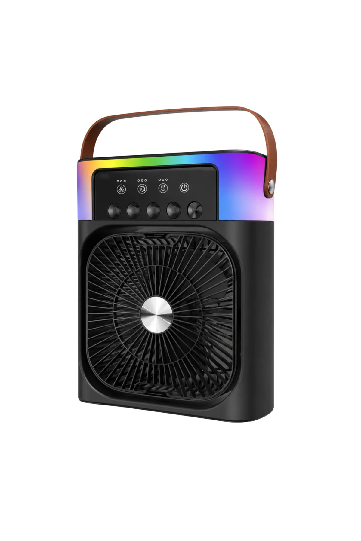 Trendlia RGB Işıklı Buharlı Masaüstü Fan Sessiz Çalışan USB Şarjlı Taşınabilir Fan