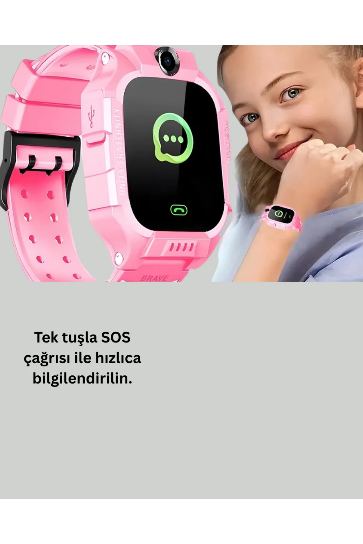 Trendlia S10 Akıllı Çocuk Saati Çift Yönlü Konuşma ve SOS Fonksiyonu