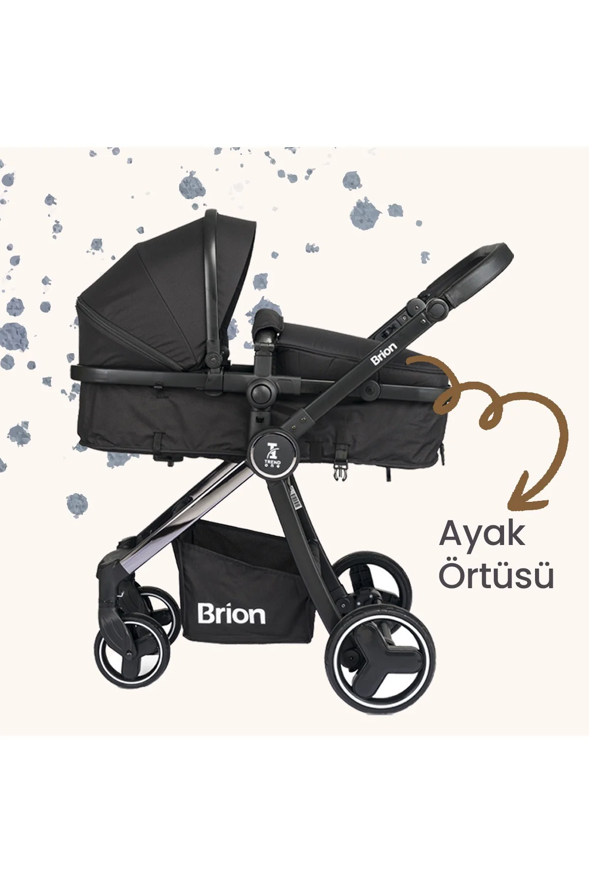 Trendone Travel Sistem Bebek Arabası Gri