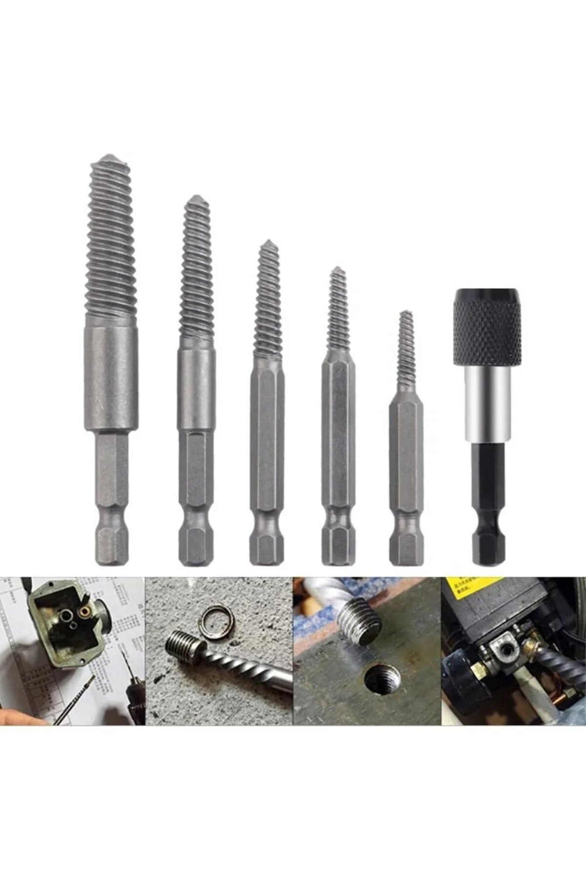 Trendyapimarket 5405 Bits Saplı Hasarlı Vida Sökücü 6 Parça