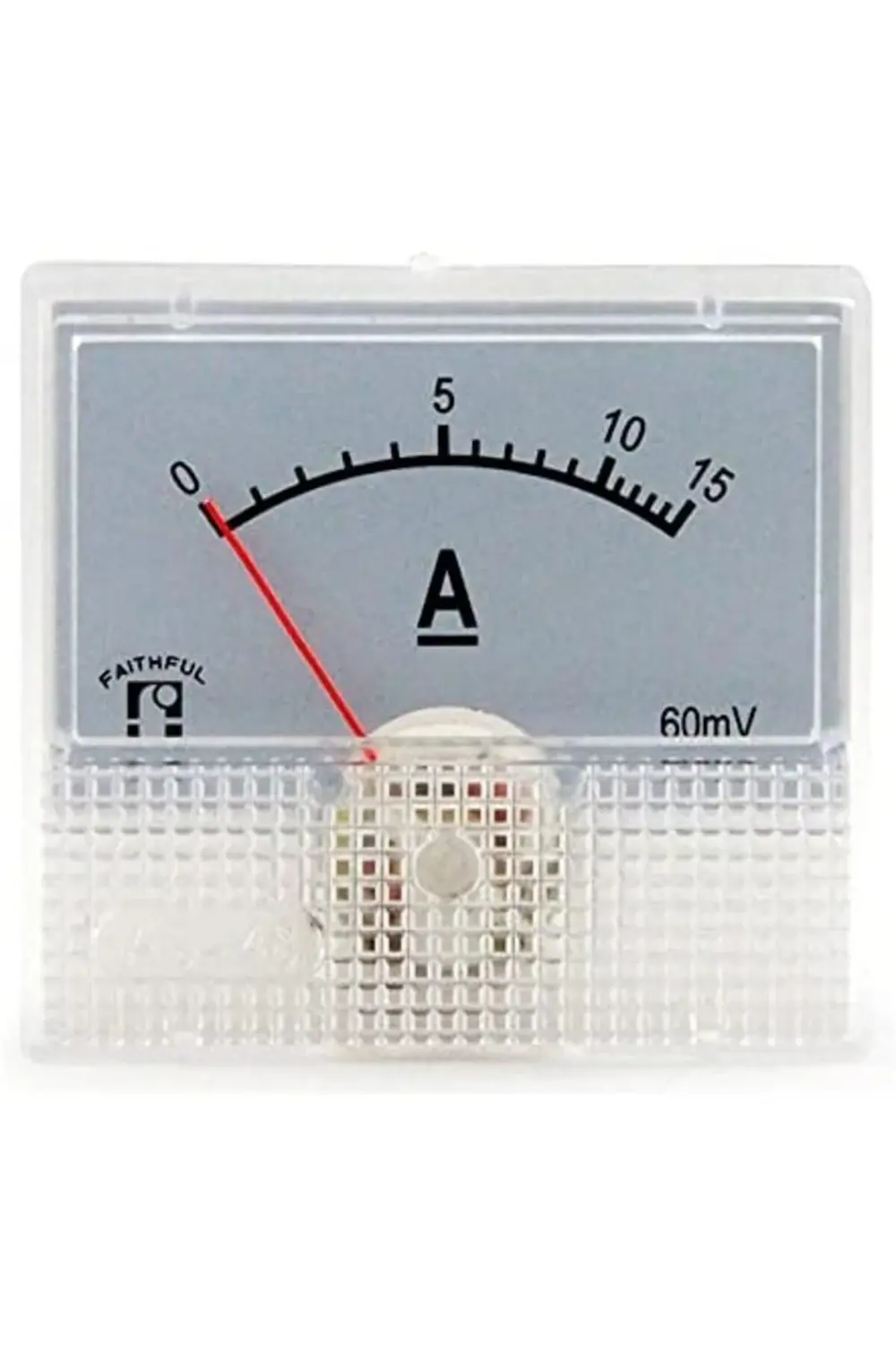 trendyglow Lua Analog Panel Metre DC AMP Ampermetre - 0-15A, DC A