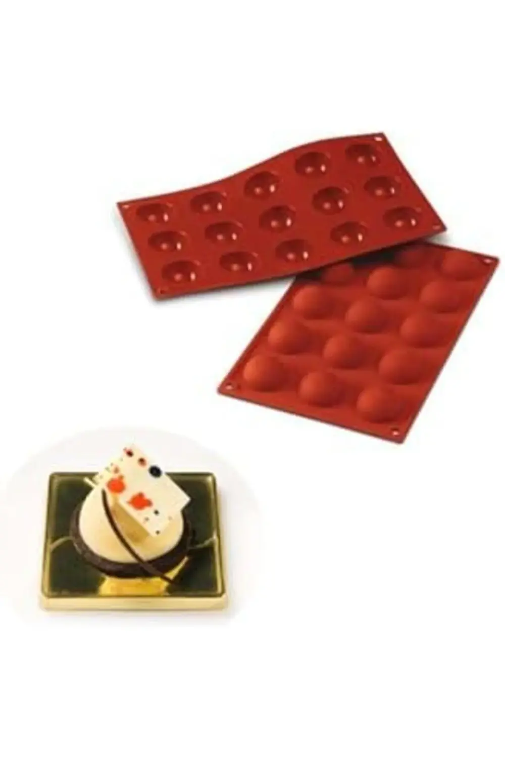 trendyloop 15'li Yarım Küre Silikon Kalıp Çok Renkli ecmelNM360 t